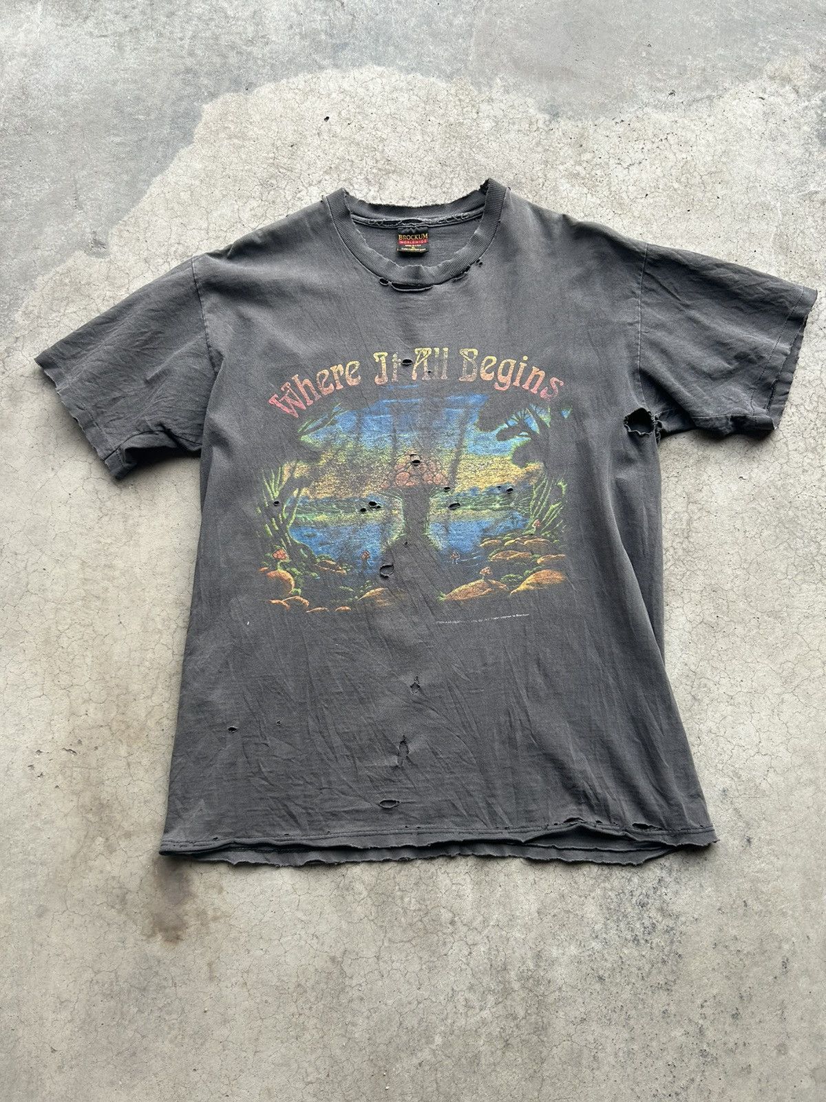 image of Band Tees x Brockum Allman Brothers Band Tee in Grey, Men's (Size XL)