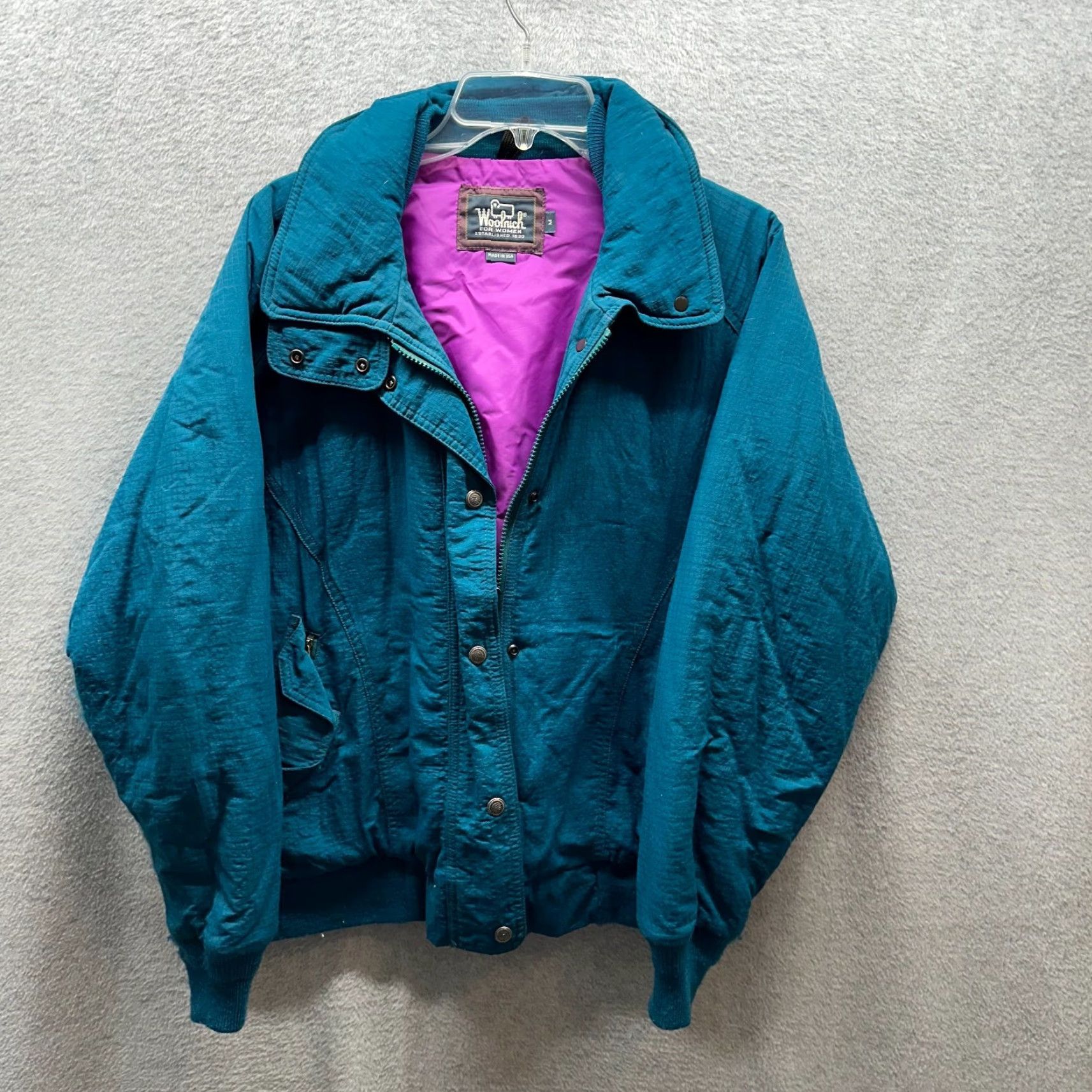 Vintage VINTAGE Woolrich Jacket Womens Medium Pink Ski Coat Parka 90s Woolrich Womens Jacket Size M / US 6-8 / IT 42-44 - 2 Thumbnail