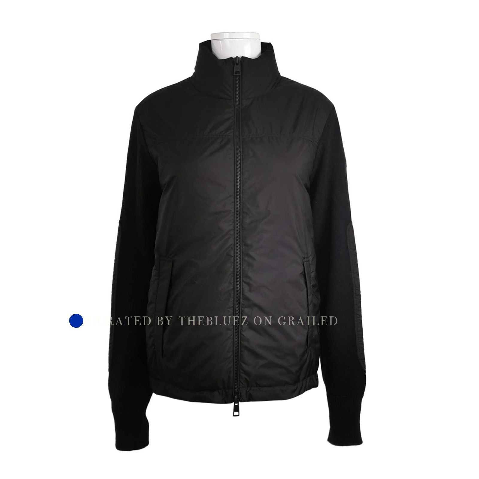 Moncler Wool Blend Hybrid Down Jacket in Black Size US M / EU 48-50 / 2 - 1 Thumbnail