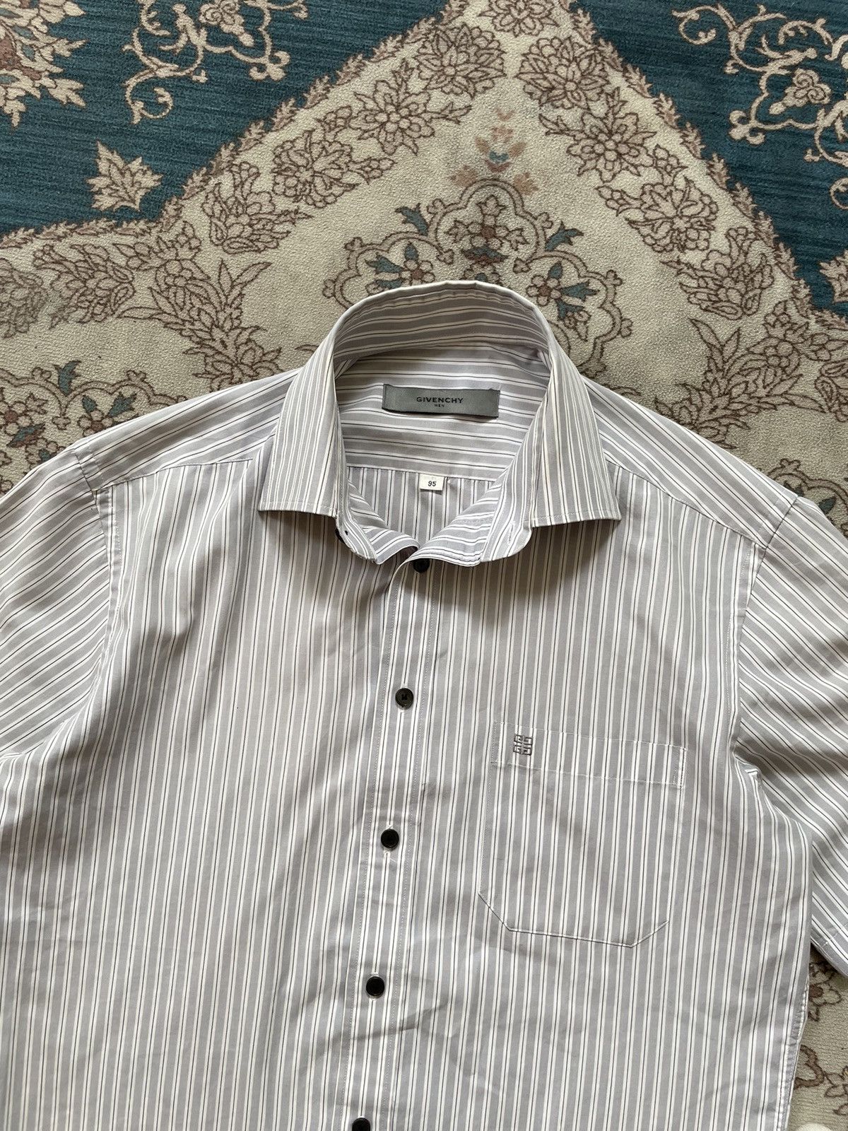 Givenchy Vintage Givenchy Striped Shirt Size US M / EU 48-50 / 2 - 2 Thumbnail