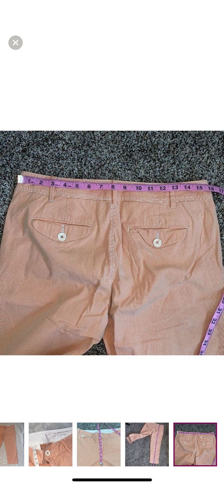 Anthropologie Anthropologie Paper boy pinstriped pants women’s size 10‎ Size 32" / US 10 / IT 46 - 7 Thumbnail