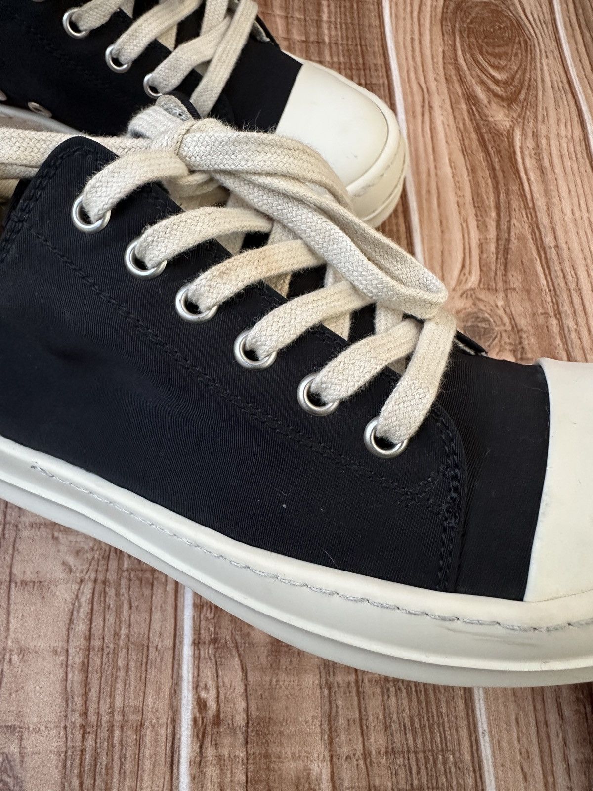 Rick Owens Rick Owens DRKSHDW Nylon Ramones Low Top Sneakers Size US 6 / IT 36 - 19 Thumbnail