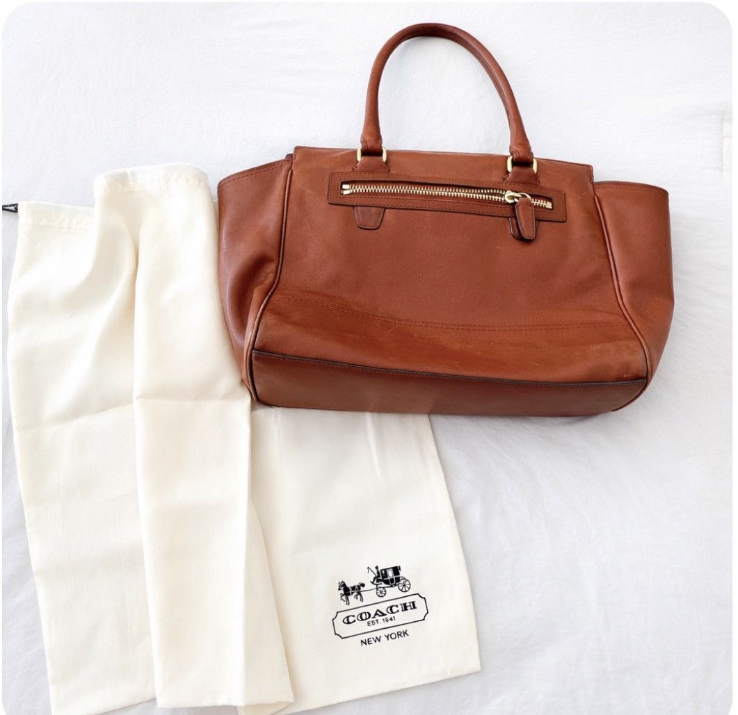 Coach COACH Legacy Candace Carryall – Cognac Leather Size ONE SIZE - 2 Thumbnail
