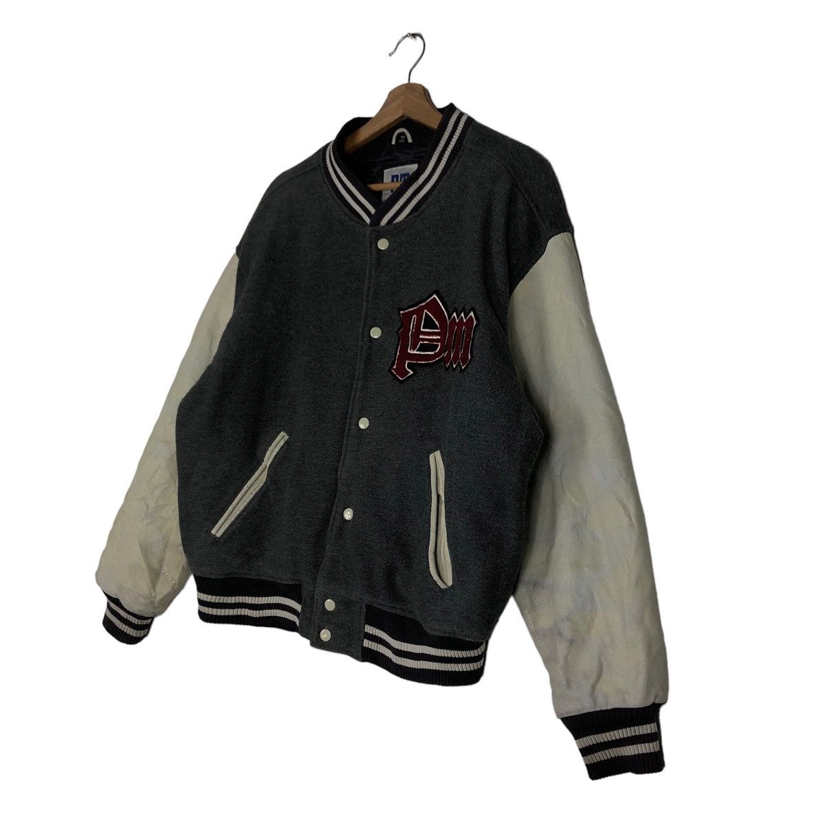 Vintage 🔥90’s Vintage Leather Varsity Jacket PM by Persons Japan Size US L / EU 52-54 / 3 - 2 Thumbnail
