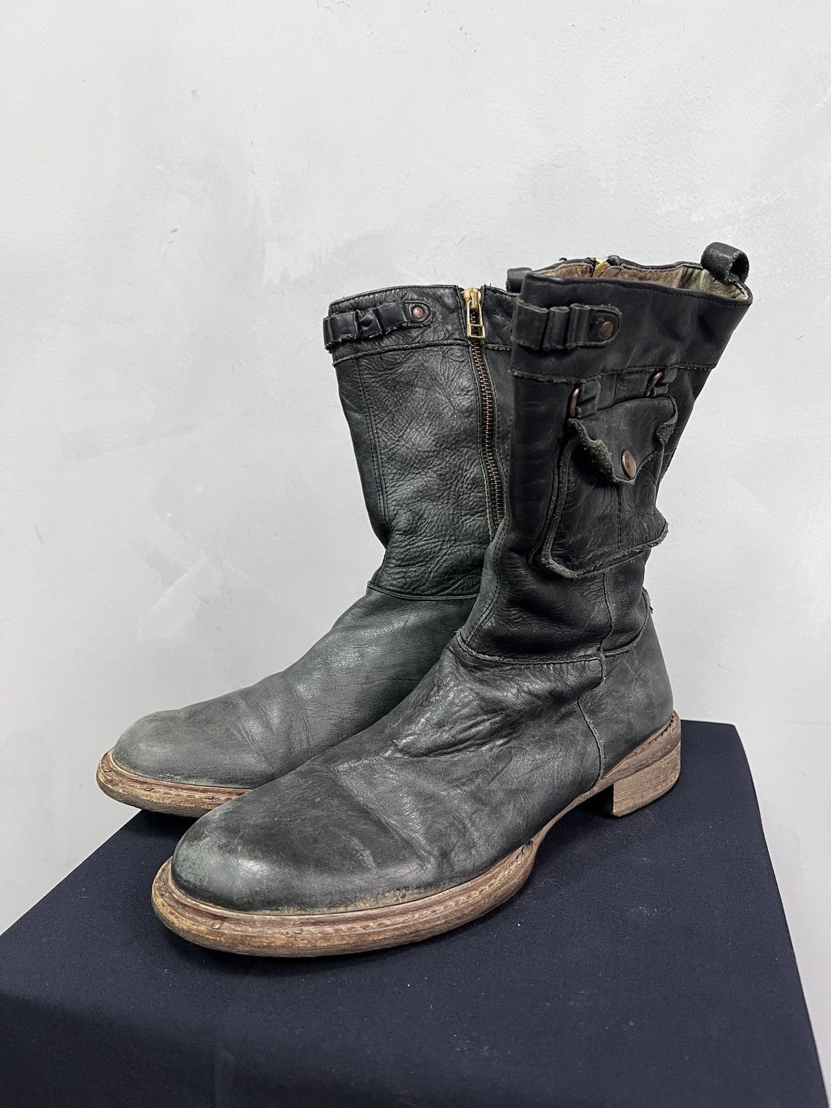 Undercover Rare undercover style leather moto moto boots archive 2000s Size US 7.5 / EU 40-41 - 1 Thumbnail