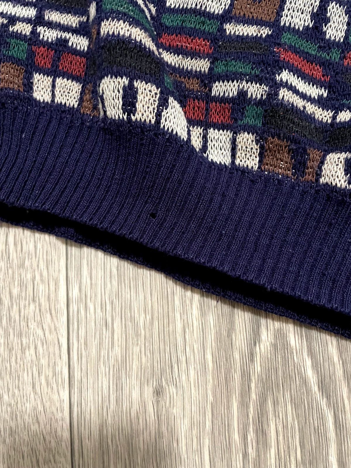 Vintage Vintage 90s Geometric Knit Sweater Grandpacore Grunge Style Size US M / EU 48-50 / 2 - 3 Thumbnail