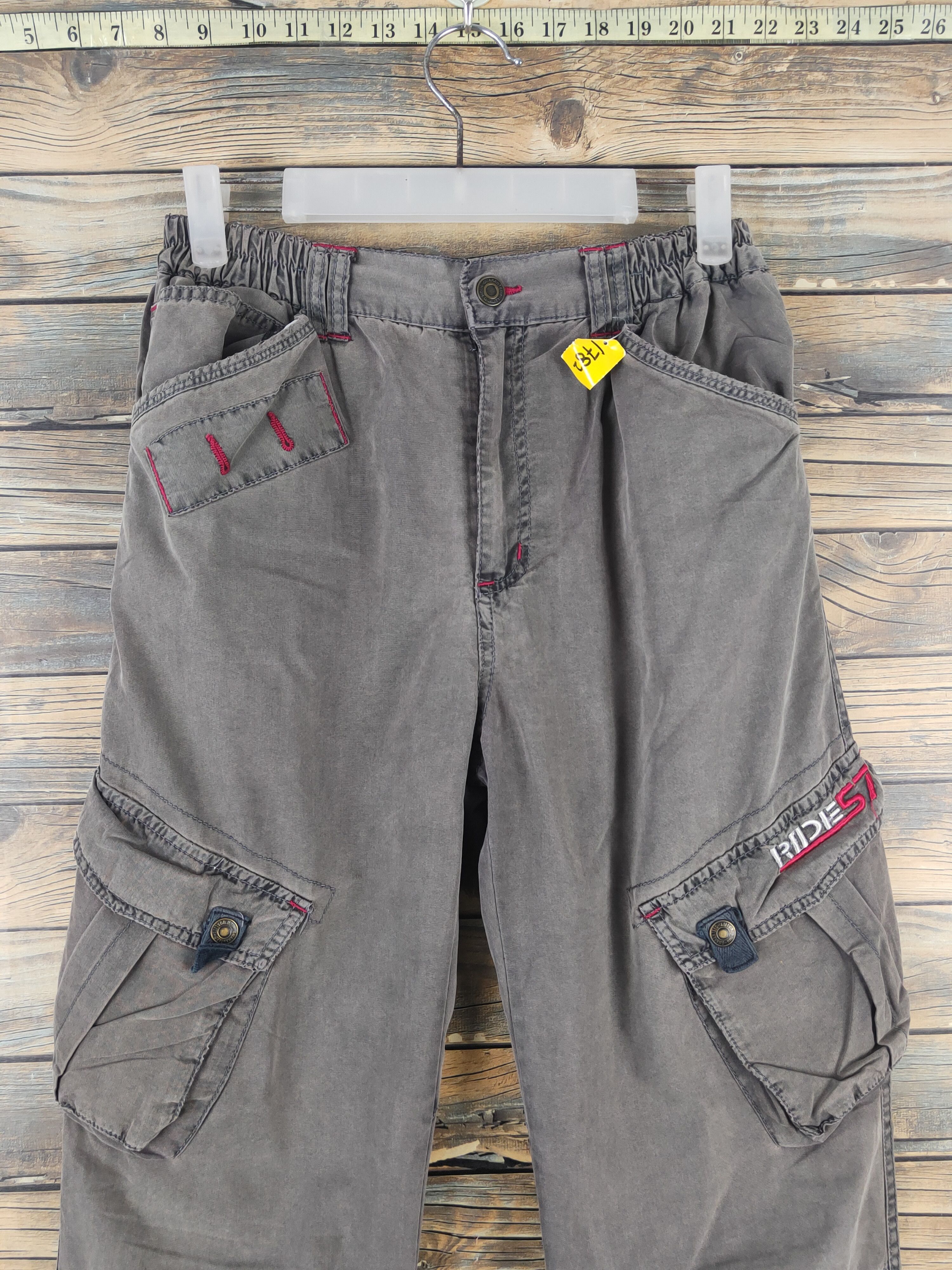 Other DL Japanese Brand Olive Multipocket Cargo Pants #1782 Size 26" / US 2 / IT 38 - 2 Thumbnail