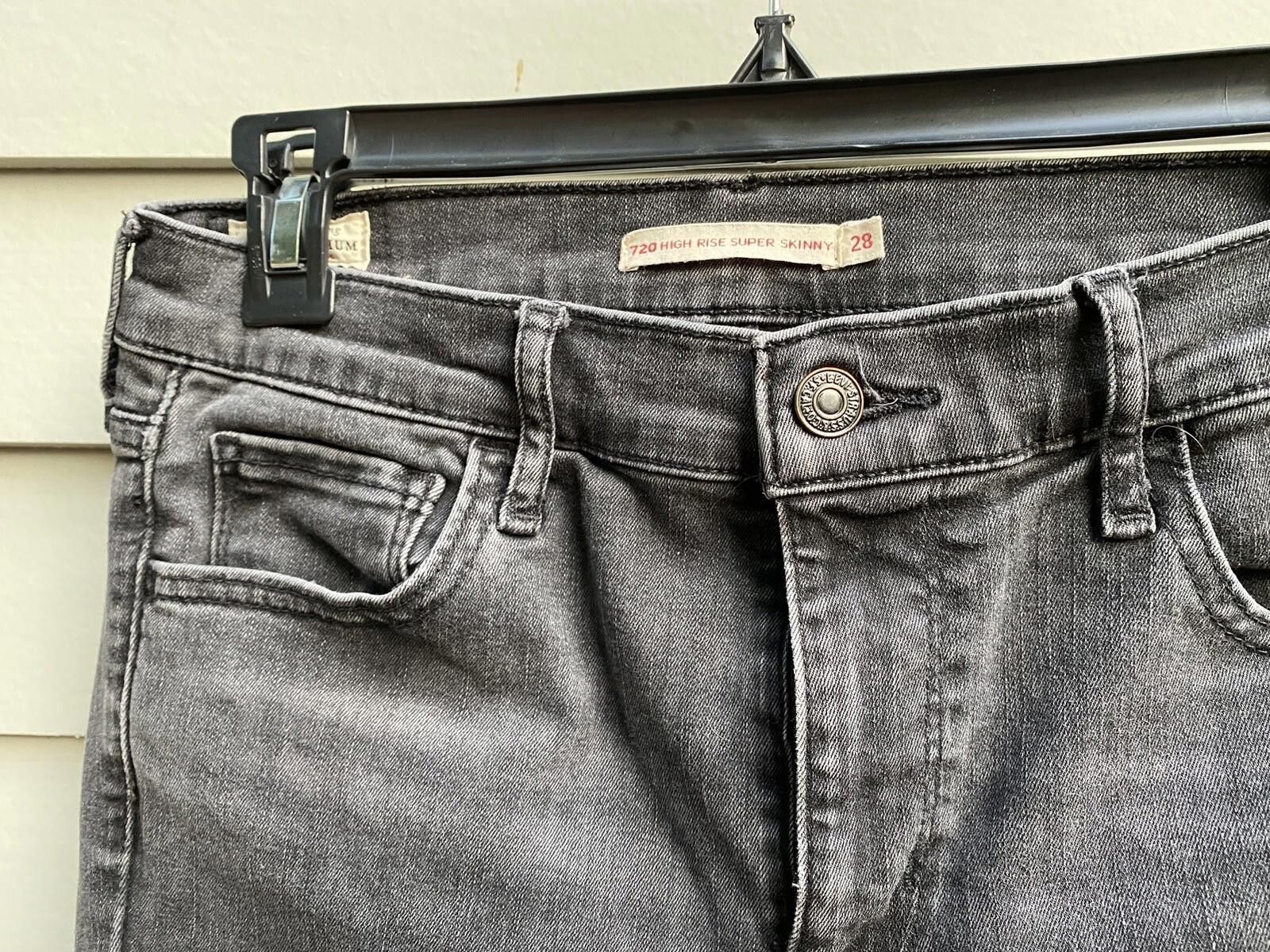 Levi's Levi's Premium Sz 28 Denim Jeans 720 High Rise Super Skinny Size 28" / US 6 / IT 42 - 2 Thumbnail