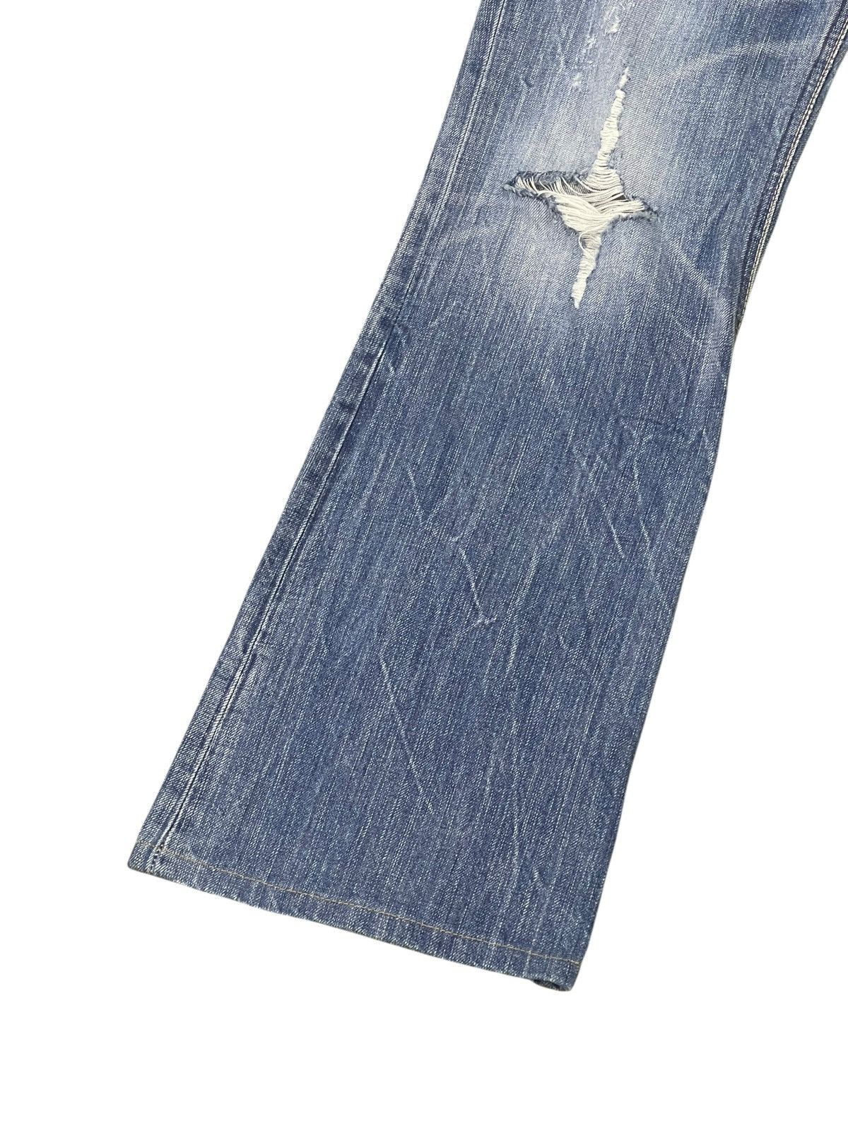 If Six Was Nine Flare Jeans Edwin Japan Distress Low Rise Boot Cut 2🟦0 Size US 30 / EU 46 - 5 Thumbnail