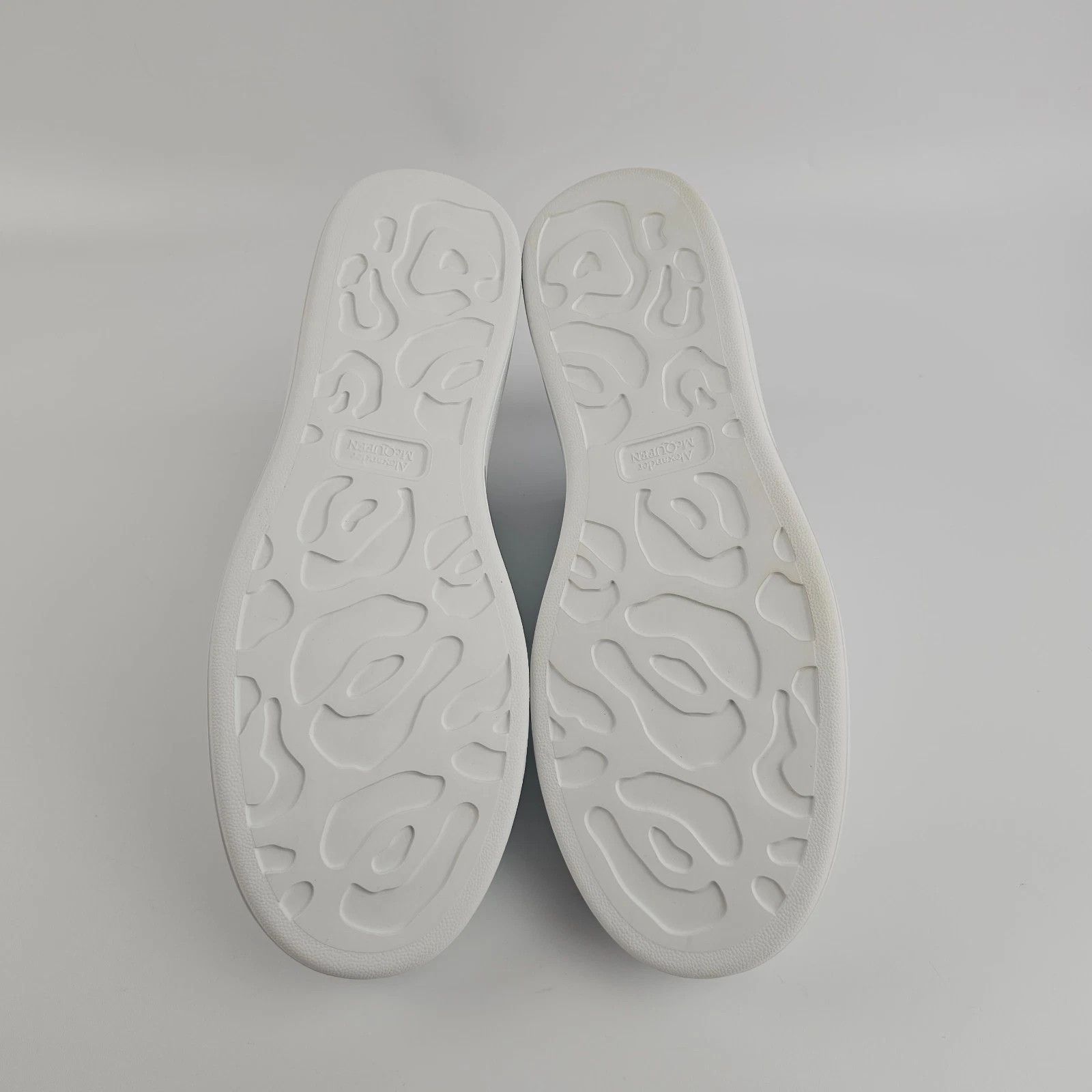 MCQUEEN Oversized $590 Men's Wht/Grn Lthr Sneakers