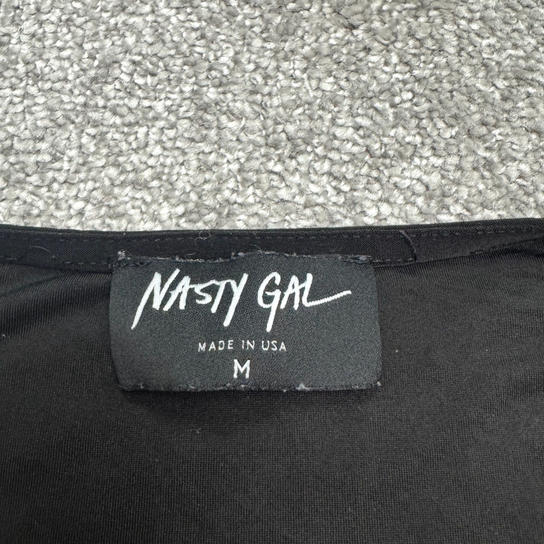 Nasty Gal Nasty Gal Dress Womens Medium Black Bodycon Mini Long Sleeve Ruched Plunging Womens Size M / US 6-8 / IT 42-44 - 5 Thumbnail