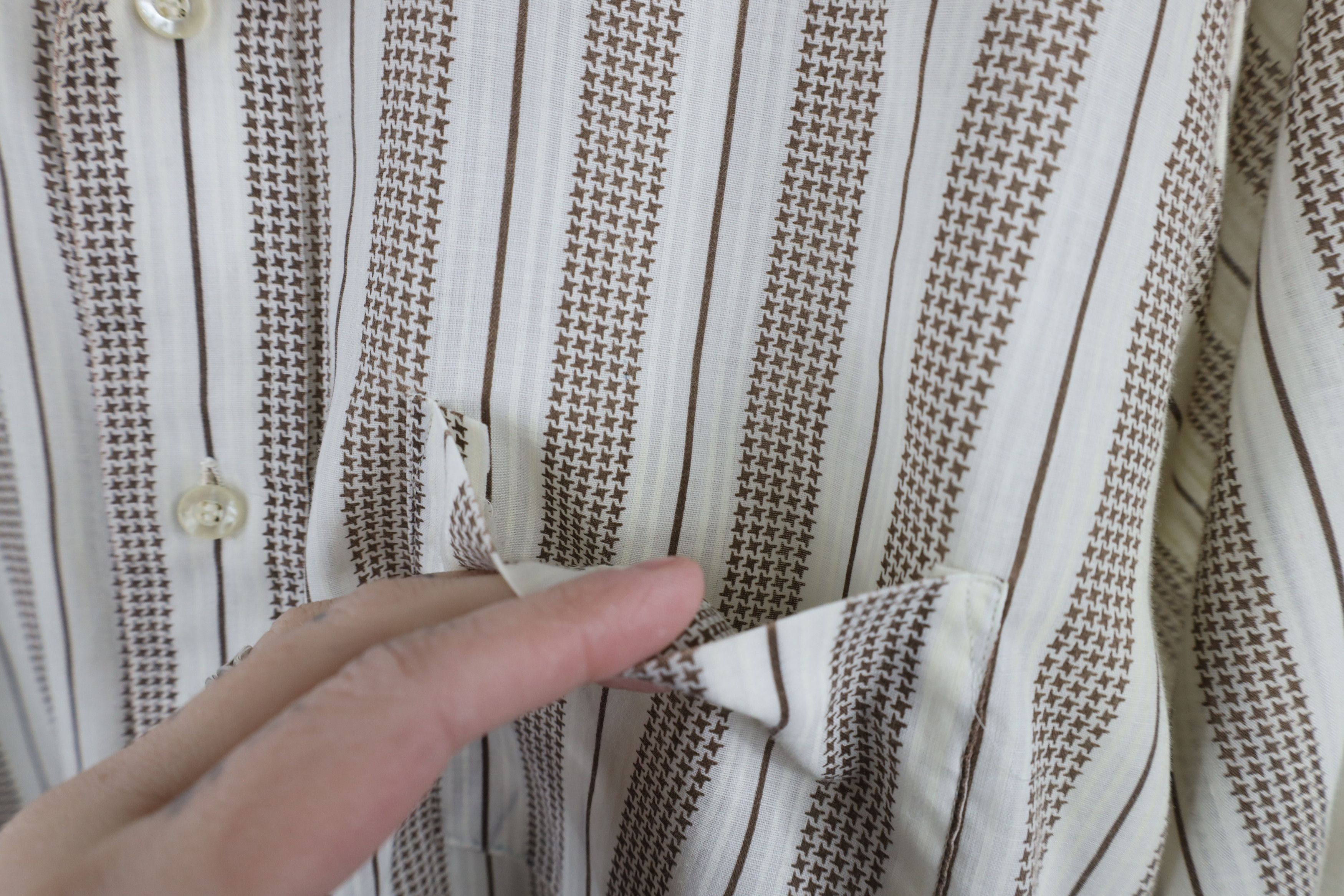 Vintage Vintage 60s 70s Rockabilly Striped Collared Button Shirt USA Size US L / EU 52-54 / 3 - 7 Thumbnail