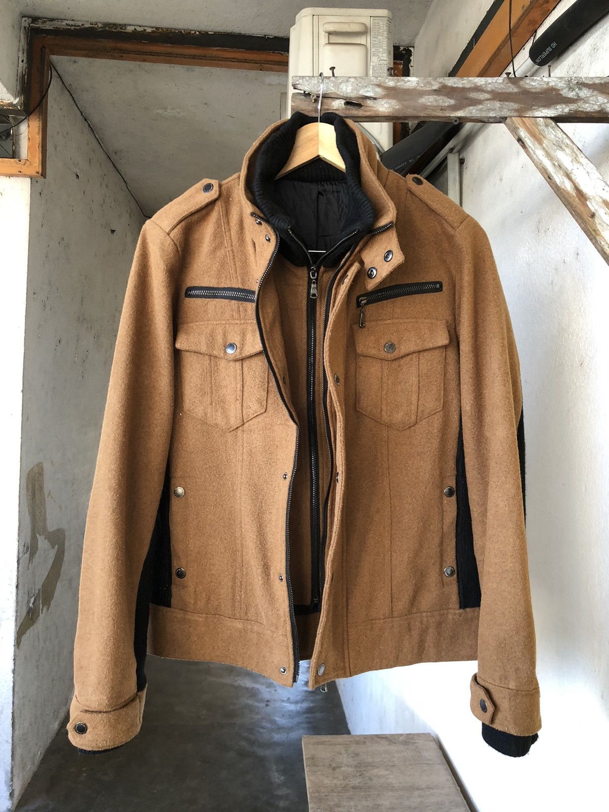 Japanese Brand SemanticDesign Bondage Punk Double Wool Zipper Jacket Size US L / EU 52-54 / 3 - 4 Thumbnail