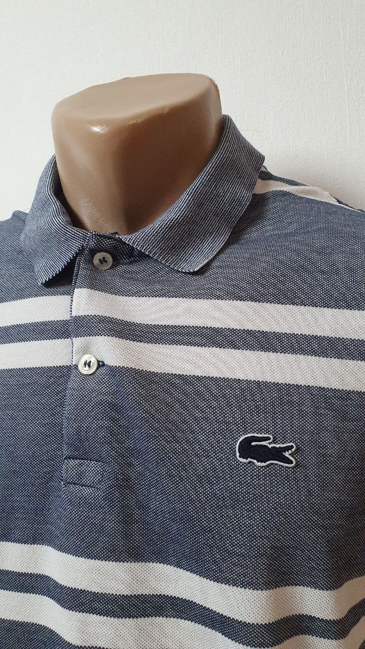 Lacoste Men's t-shirt Lacoste Poloshirt Grey white Size M Fr 4 Size US M / EU 48-50 / 2 - 5 Thumbnail