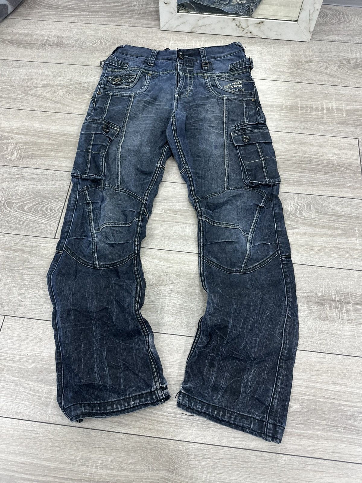 Vintage 883 Police Avantgarde Y2K Vintage Jeans Flared Size US 32 / EU 48 - 2 Thumbnail