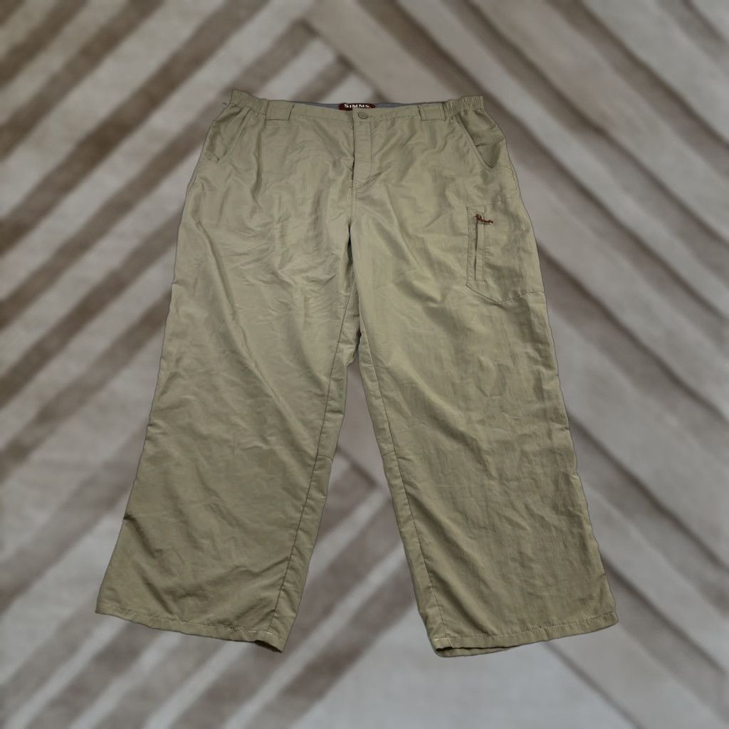 Vintage Simms Mens Pants Cargo Casual Workwear Nylon Lightweight Beige 2XL Regular Straight Inseam 26.5 Beig e? Size US 39 - 1 Thumbnail