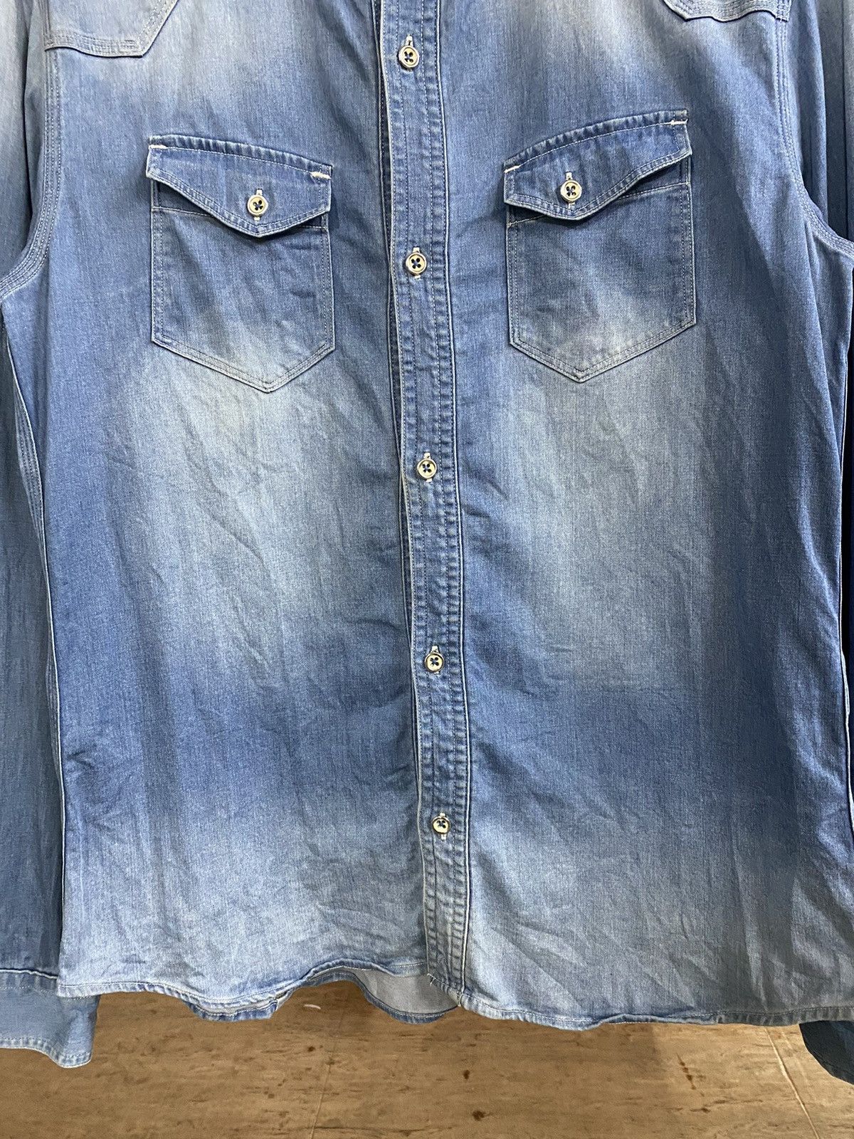 Japanese Brand × Nicole Club Japanese Nicole Selection Indigo Fade Out Distressed Denim Size US S / EU 44-46 / 1 - 5 Thumbnail