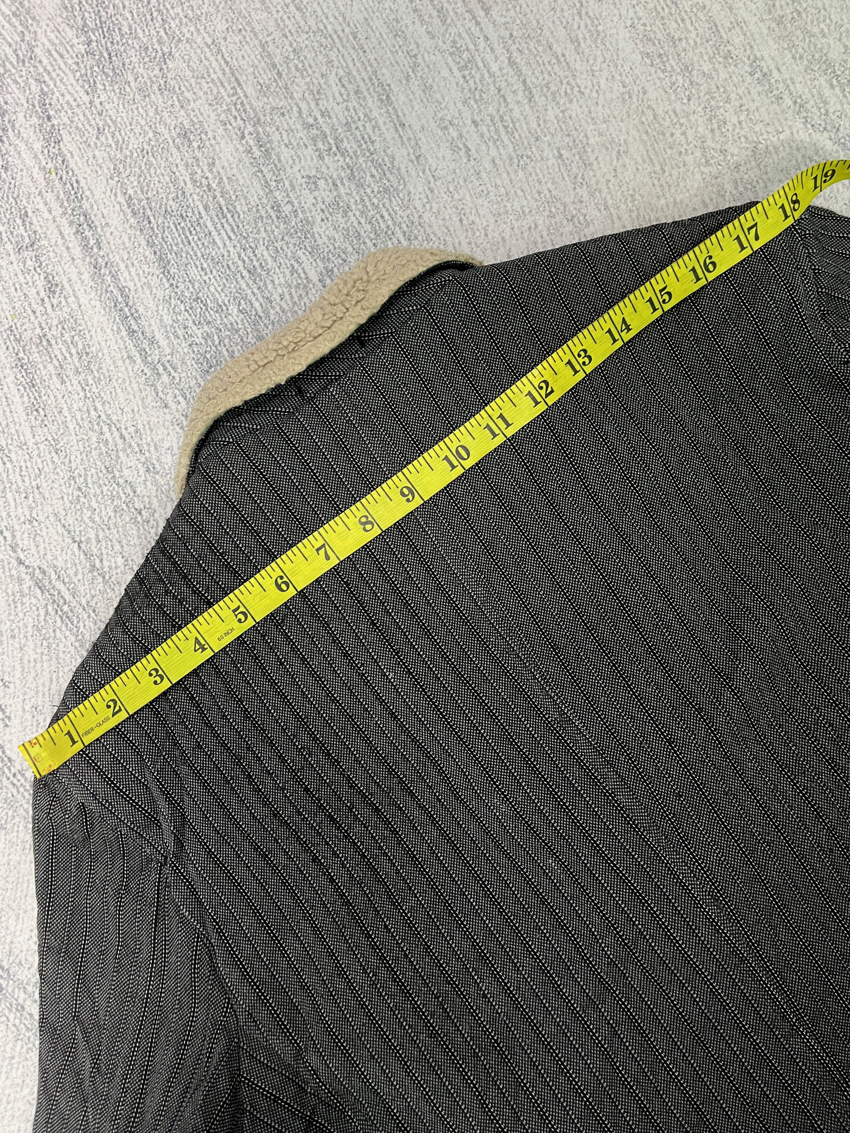 Comme des Garcons Homme CDG Homme AW2005 Sherpa Deep Pile Pinstripes Jacket Size US L / EU 52-54 / 3 - 16 Thumbnail