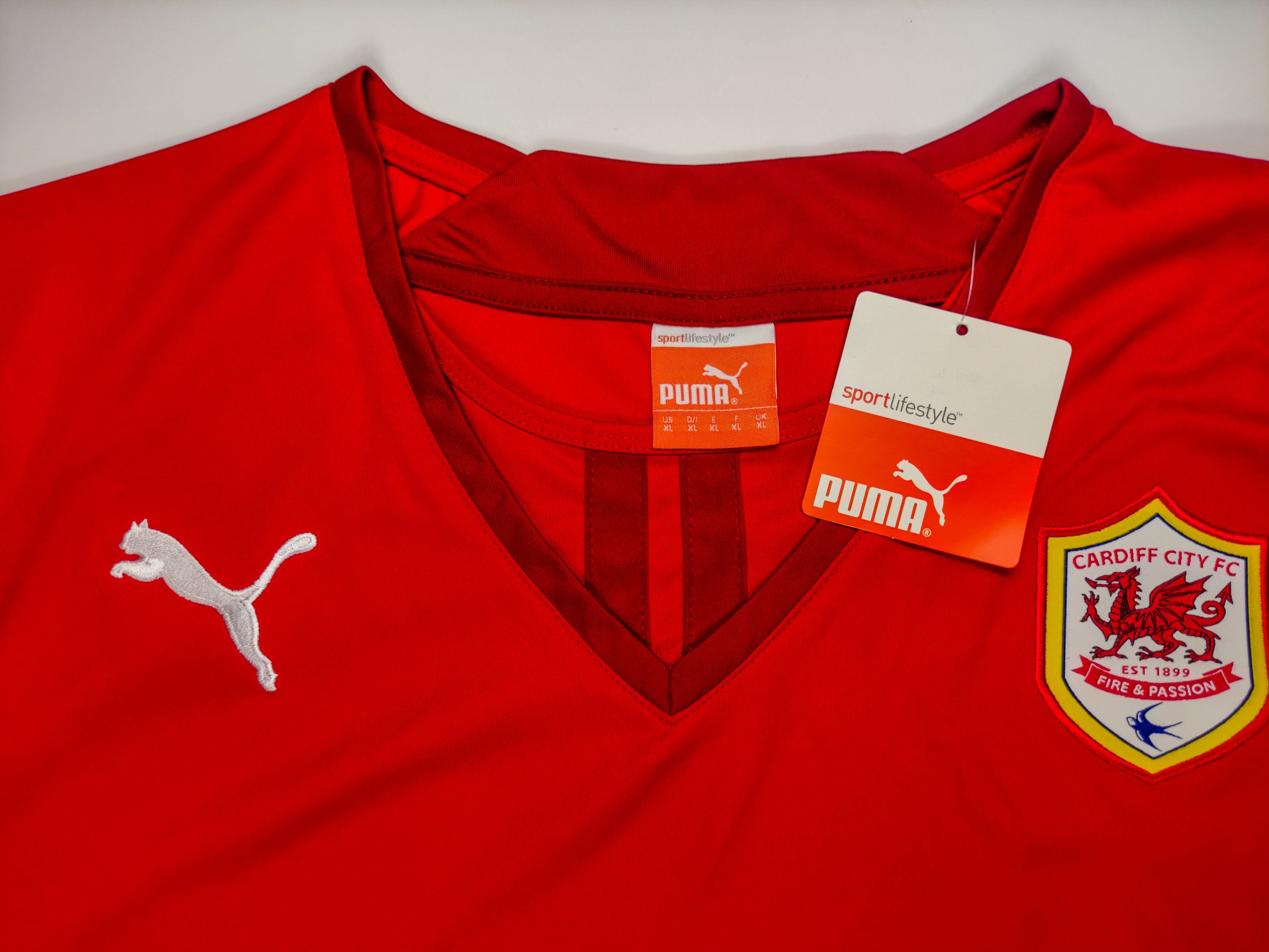 Puma BNWT Cardiff City 2013 2014 Puma Home Shirt Kit Jerset Wales Size US XL / EU 56 / 4 - 8 Thumbnail