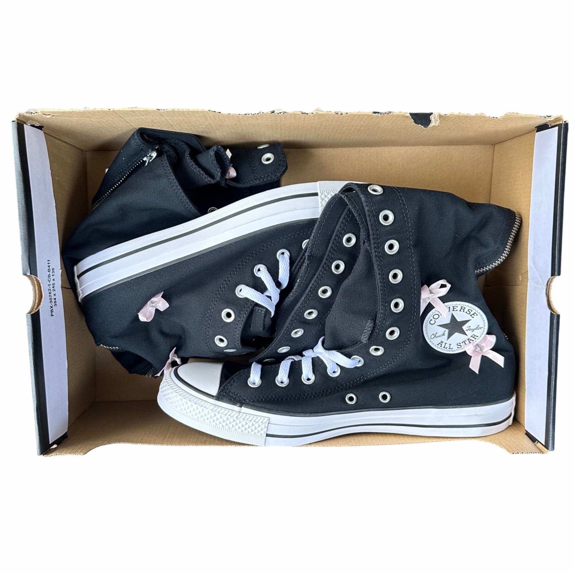 ⭐Converse Chuck Taylor XXHi Bows & Studs Sz 11 Mens Boots Sneakers Black A17684C ⭐Converse Chuck Taylor XXHi Bows & Studs Sz 11 Mens Boots Sn main image 3