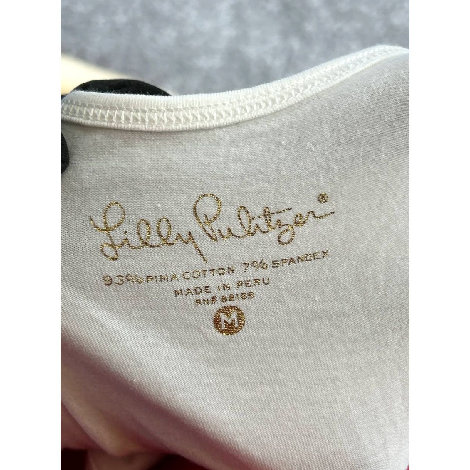 Lilly Pulitzer Lilly Pulitzer Shirt Womens Medium White Cotton Tank Top Size M / US 6-8 / IT 42-44 - 3 Thumbnail