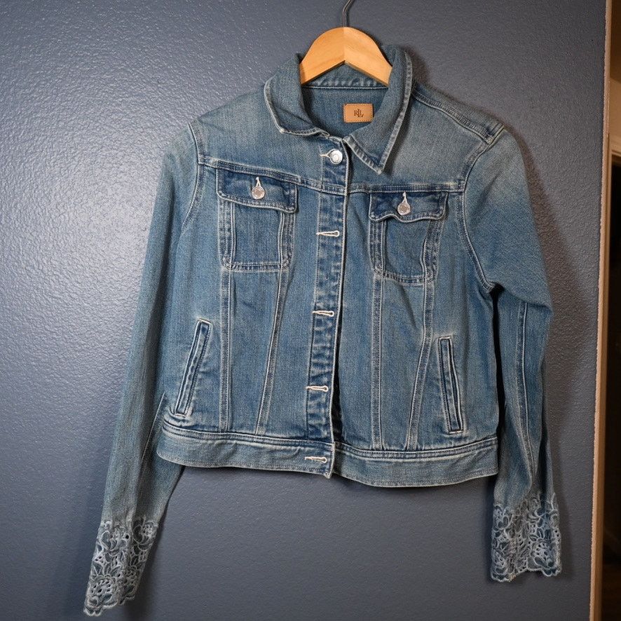 Ralph Lauren Ralph Lauren Womens Size 10 Denim Jacket Cropped Size L / US 10 / IT 46 - 1 Thumbnail