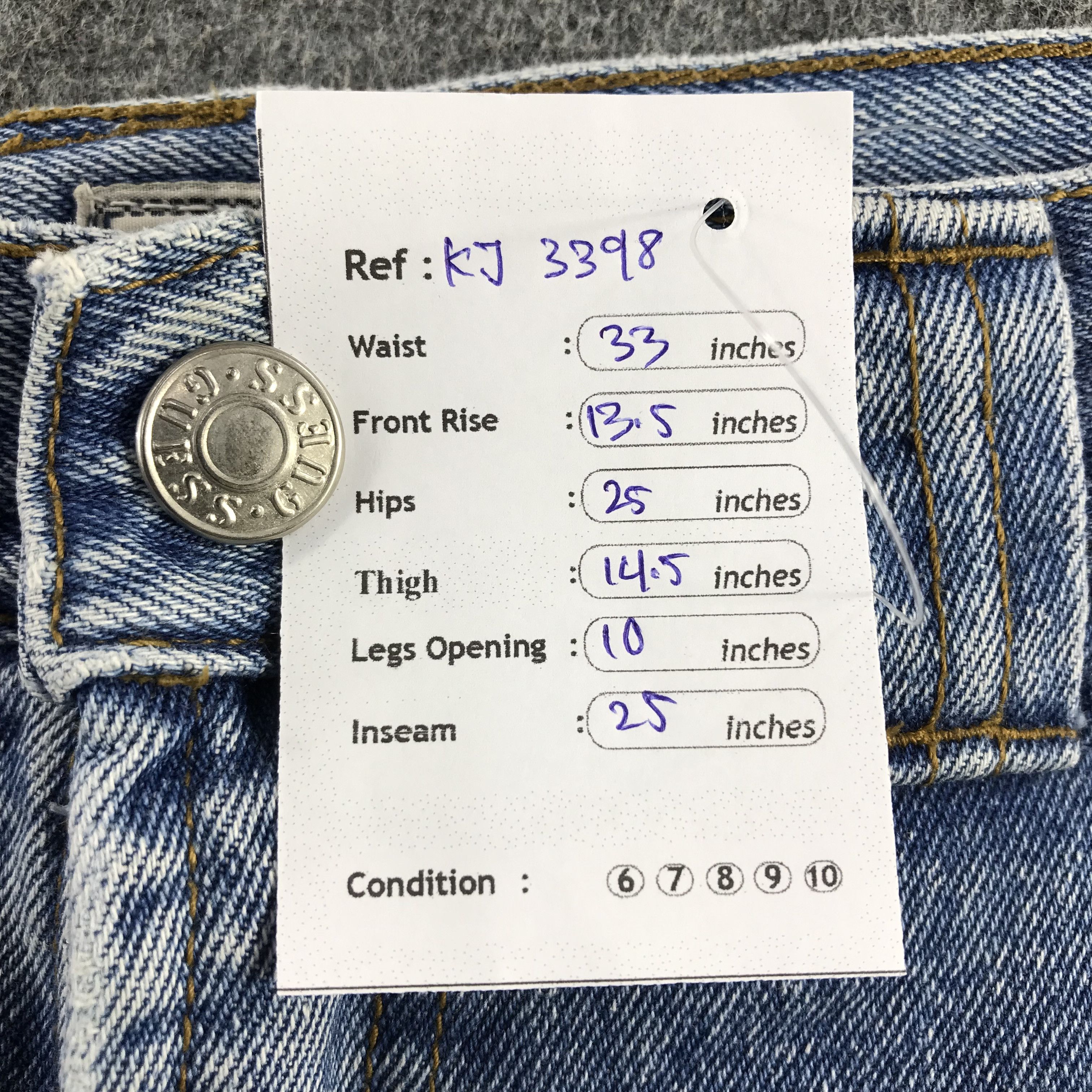 Guess Vintage 90's Guess Jeans Faded Baggy Denim KJ3398 Size US 33 - 11 Thumbnail