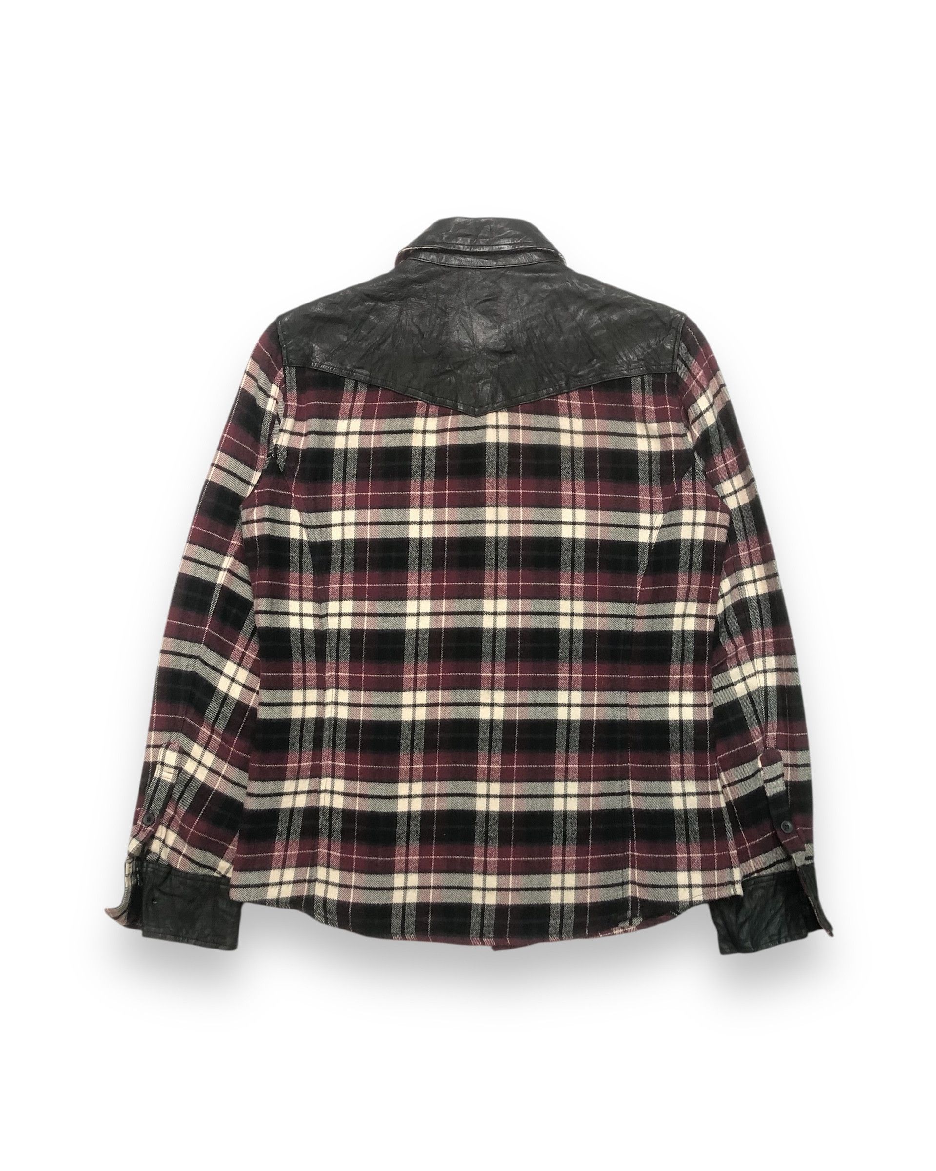 Isamu Katayama Backlash 00s Isamu Katayama BACKLASH Cotton-Leather Check Flannels Size US L / EU 52-54 / 3 - 2 Thumbnail