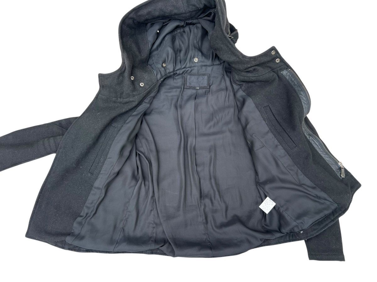 If Six Was Nine × JACKROSE × Le Grande Bleu (L.G.B.) Jackrose Luv Maison Wool Leather Hoodie Bondage Bono Jacket Size US M / EU 48-50 / 2 - 10 Thumbnail