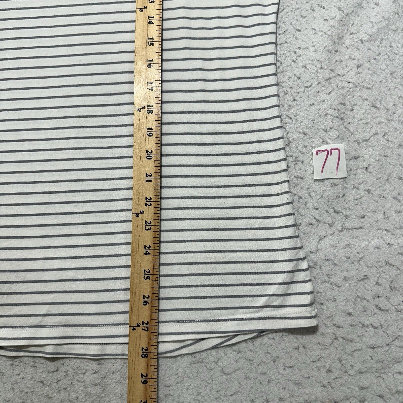 Lululemon Lululemon Medium Gray White Striped T Shirt Pima Cotton Size US M / EU 48-50 / 2 - 7 Thumbnail