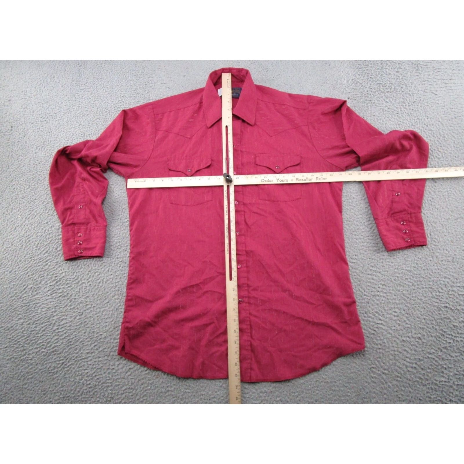 Vintage VINTAGE Panhandle Slim Western Shirt Mens XL Red 16.5-35 Slimming Snap Button-Up Long Sleeve Cotton Regular Fit Pearl Snap Rodeo 90s USA Size US XL / EU 56 / 4 - 5 Thumbnail