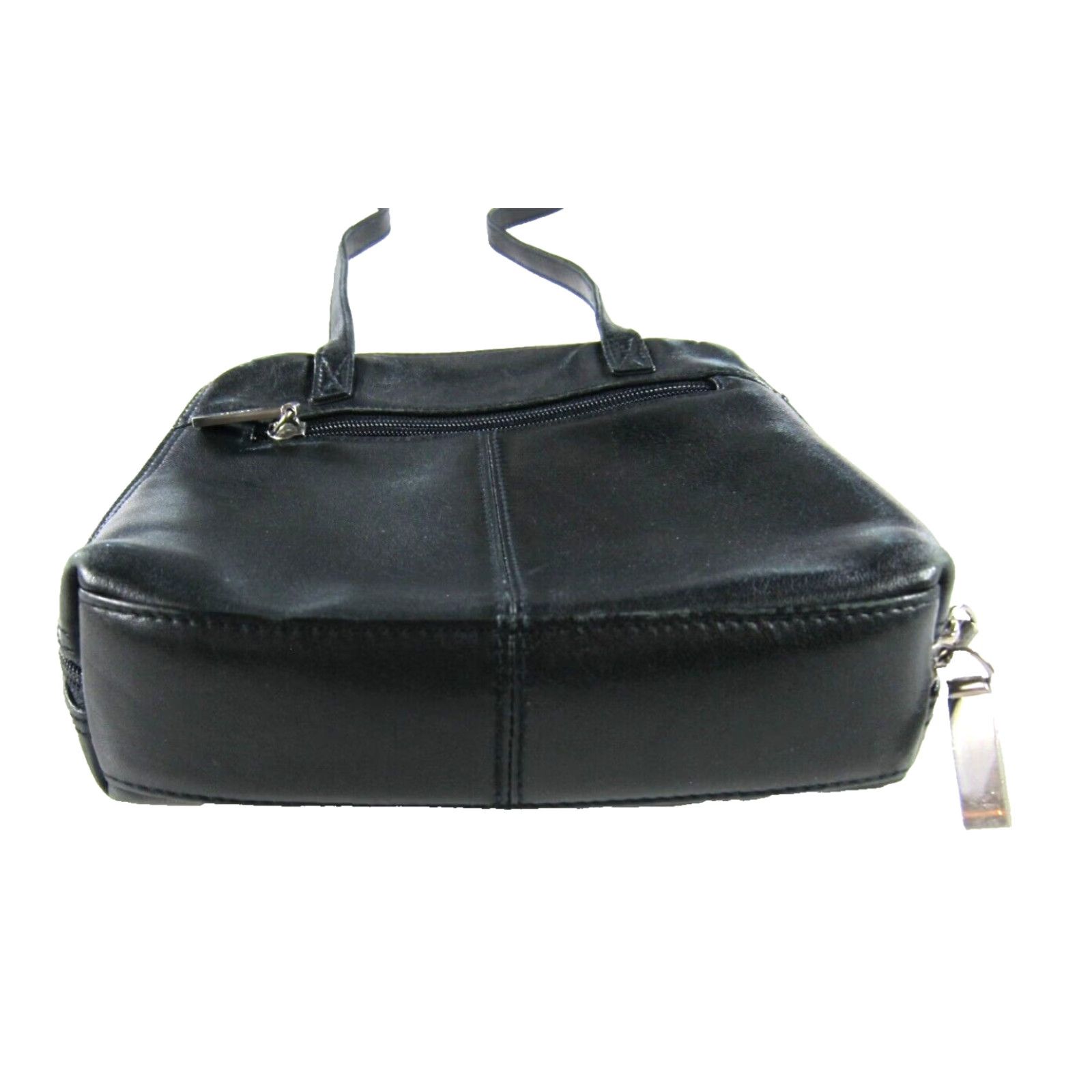 Vintage Hobo Crossbody Satchel Purse 100% Leather Black Full Zip Travel Small Bag - Unisex Adults Mens Womens Size ONE SIZE - 6 Thumbnail