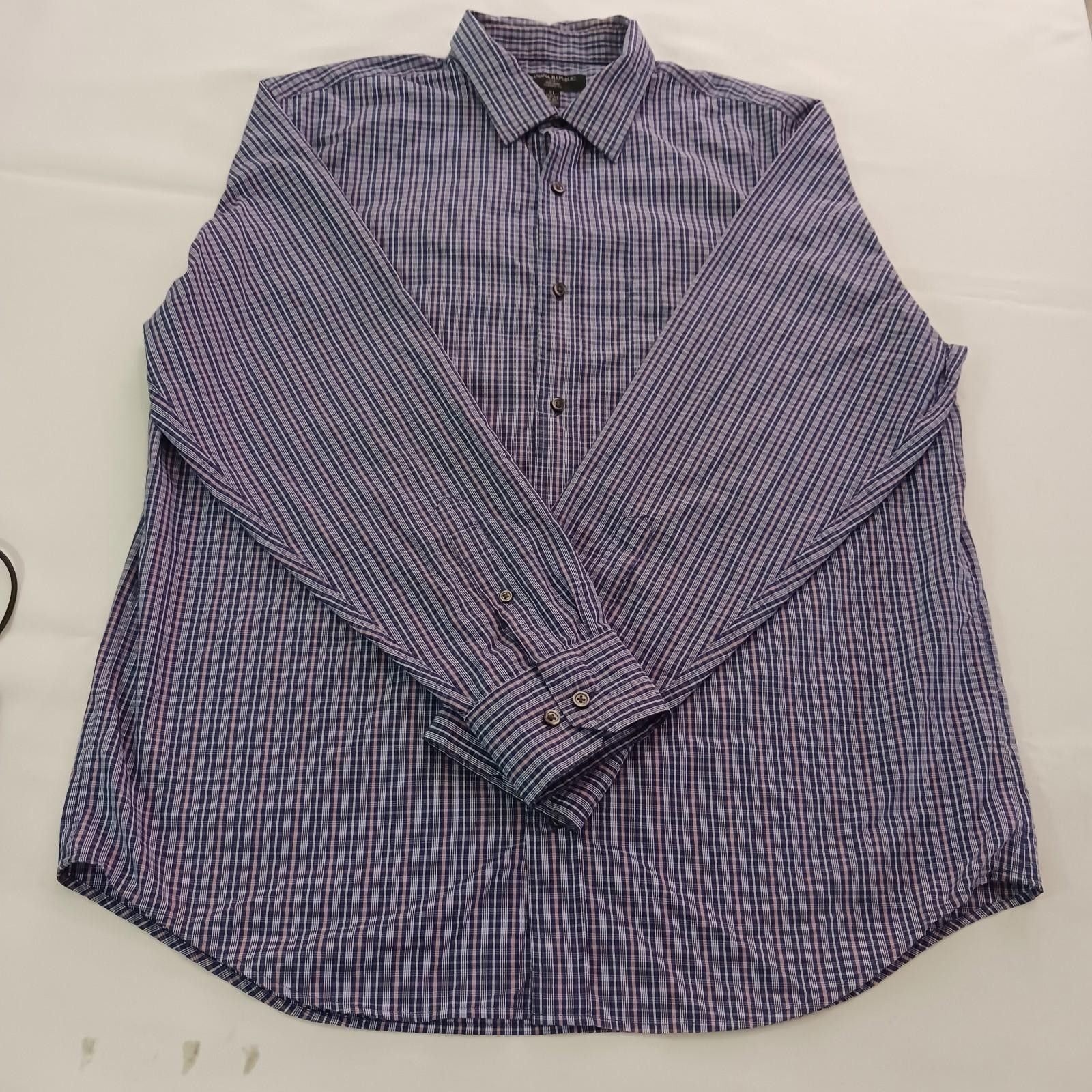 Banana Republic Banana Republic Classic Fit Men's Multicolor Plaid Shirt XL Size US XL / EU 56 / 4 - 1 Thumbnail