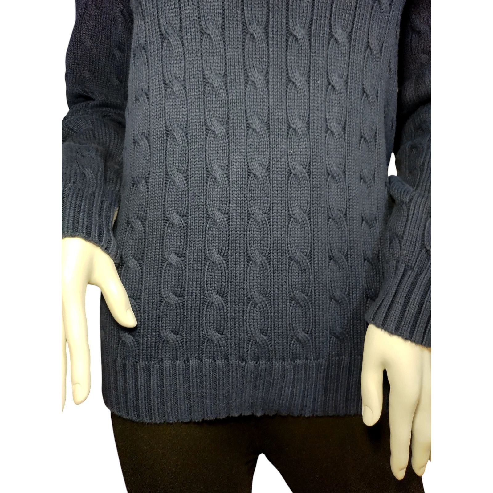 Ralph Lauren Ralph Lauren Sweater Women's Sz Lg Navy Blue Long Sleeve Size L / US 10 / IT 46 - 2 Thumbnail