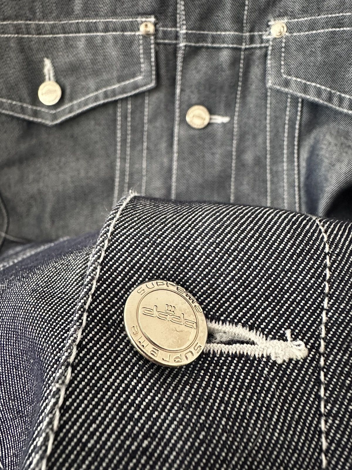 Damani Dada × JNCO × Vintage Vintage 90s Damani Dada Supreme Heavy Denim Jacket Size US L / EU 52-54 / 3 - 6 Thumbnail