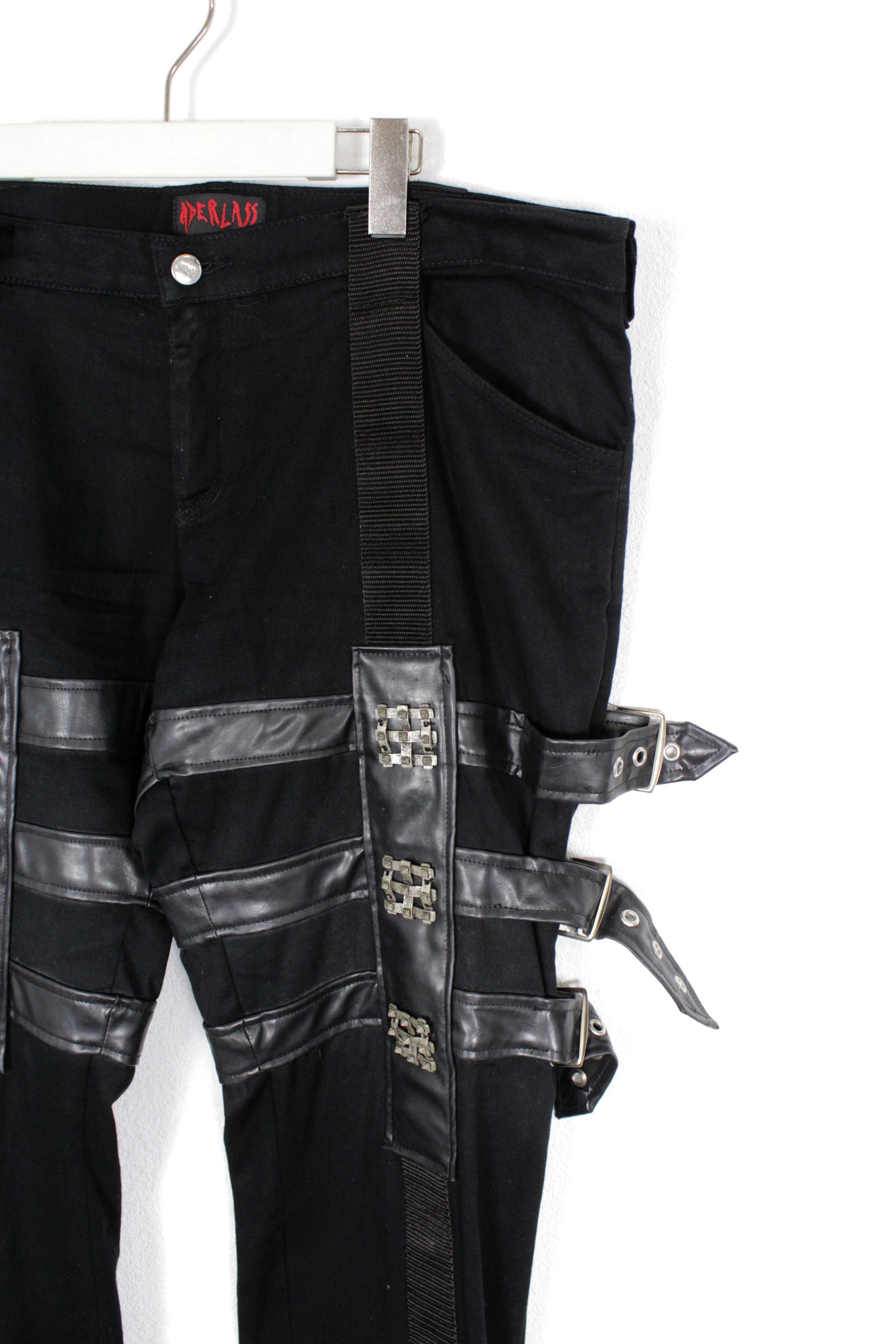 Japanese Brand Y2K Aderlass Baggy Parachute Bondage Gothic Pants CYber Size US 36 / EU 52 - 2 Thumbnail