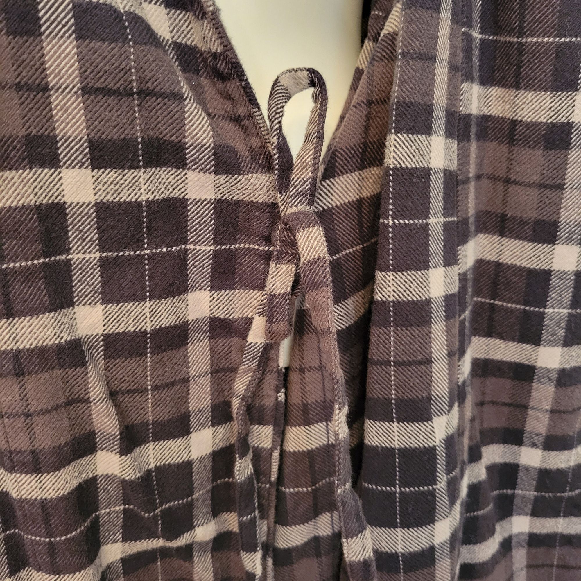 Brooks Brothers Brooks Brothers Black Gray Plaid Cotton Robe M Pockets Winte Size ONE SIZE - 4 Thumbnail