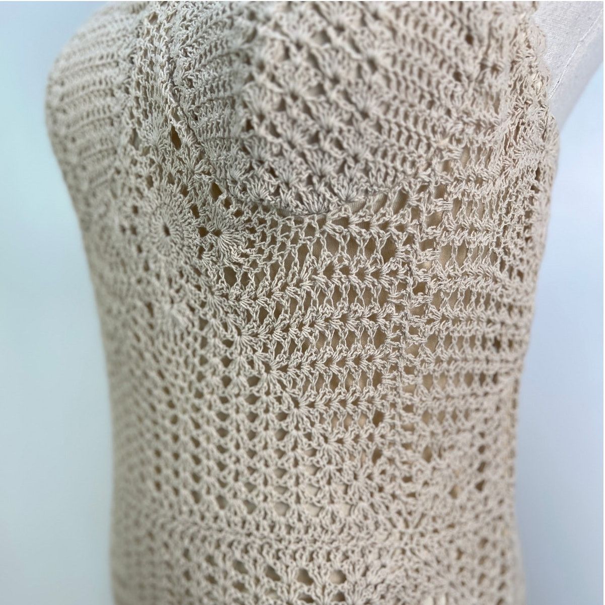 Free People Free People Dahlia Midi Dress Crochet Ivory Size S / US 4 / IT 40 - 7 Thumbnail