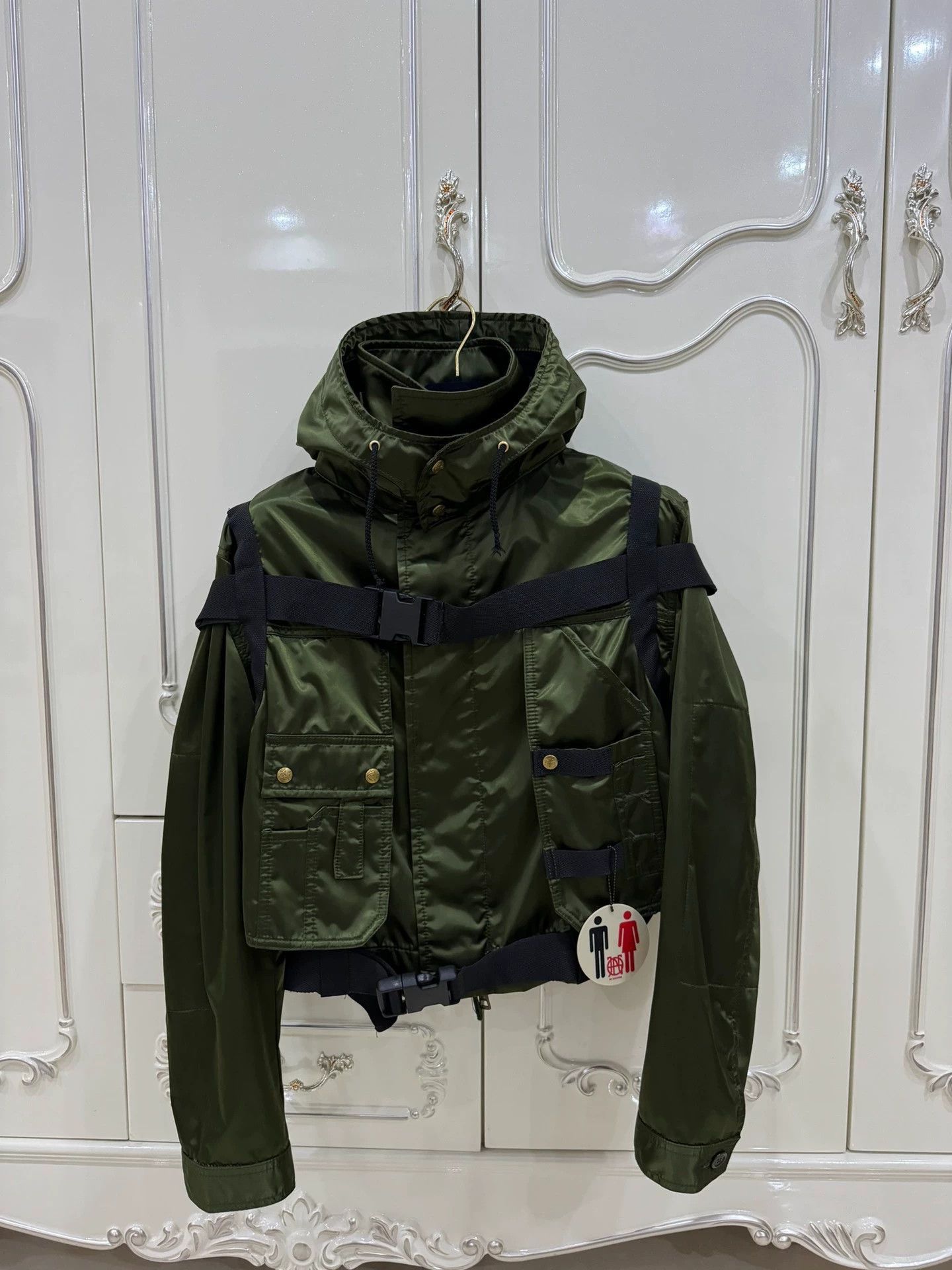 Jean Paul Gaultier Green Cropped Jacket with Utility Straps XS Size US XS / EU 42 / 0 - 1 Thumbnail