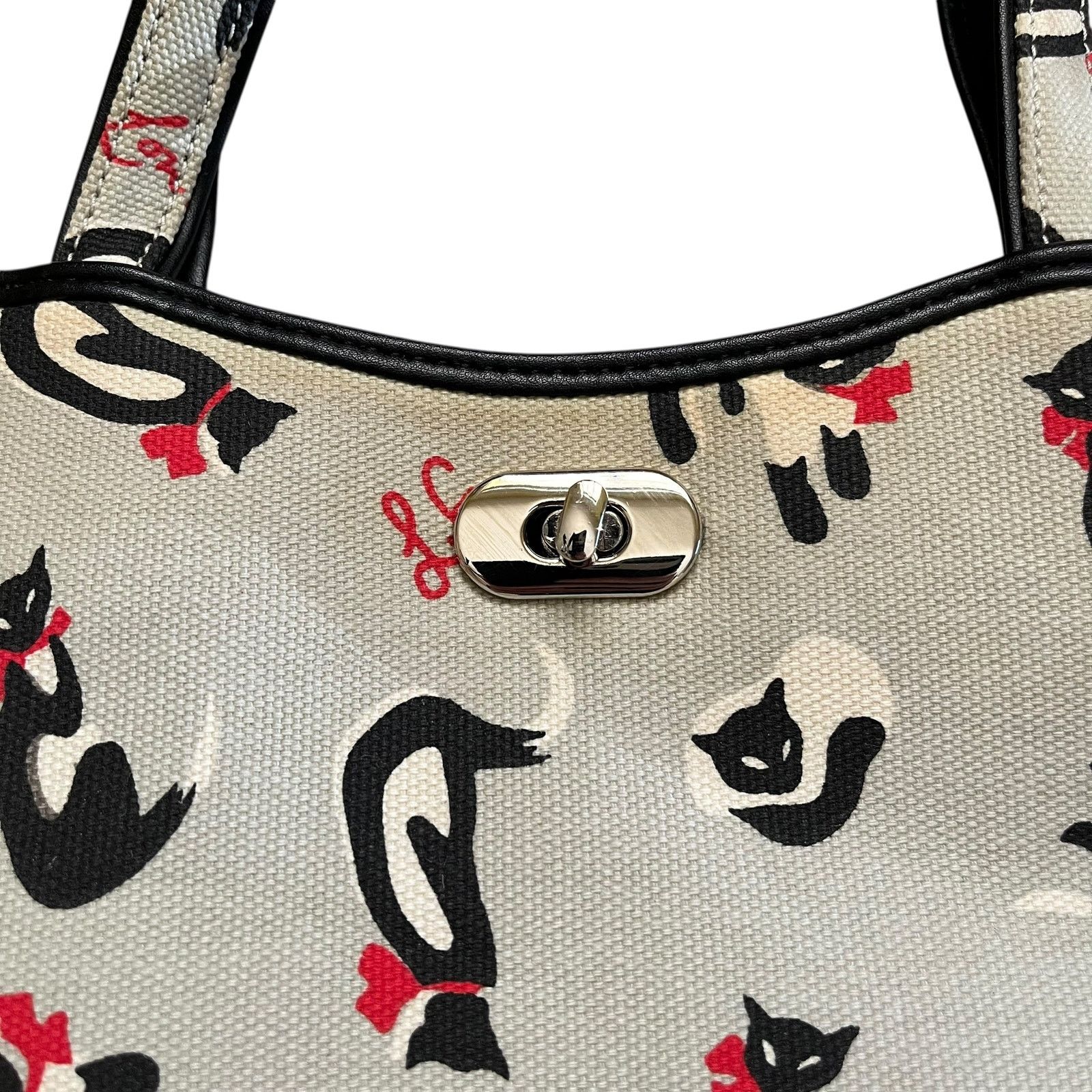 Vintage Vintage Y2K Lulu Guinness London Siamese Cat Gray Tote Bag Size ONE SIZE - 5 Thumbnail