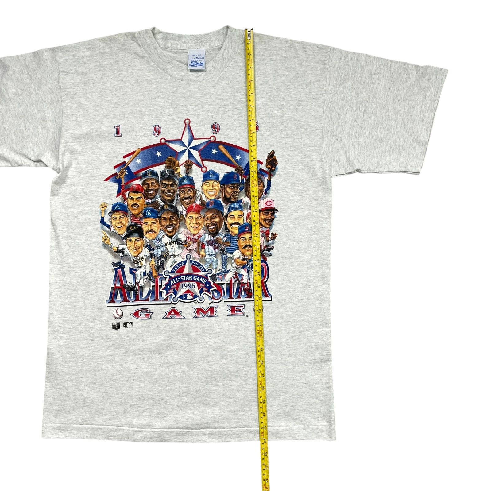 MLB VTG DS 90s ALL STAR GAME 1995 TEXAS SALEM CARICATURE T-SHIRT Size US L / EU 52-54 / 3 - 7 Thumbnail