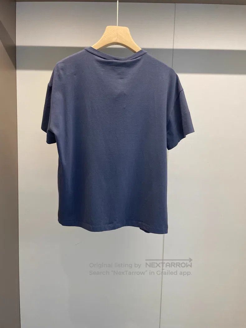 Brunello Cucinelli Brunello Cucinelli Haze Blue Cotton T-Shirt Size M / US 6-8 / IT 42-44 - 2 Thumbnail
