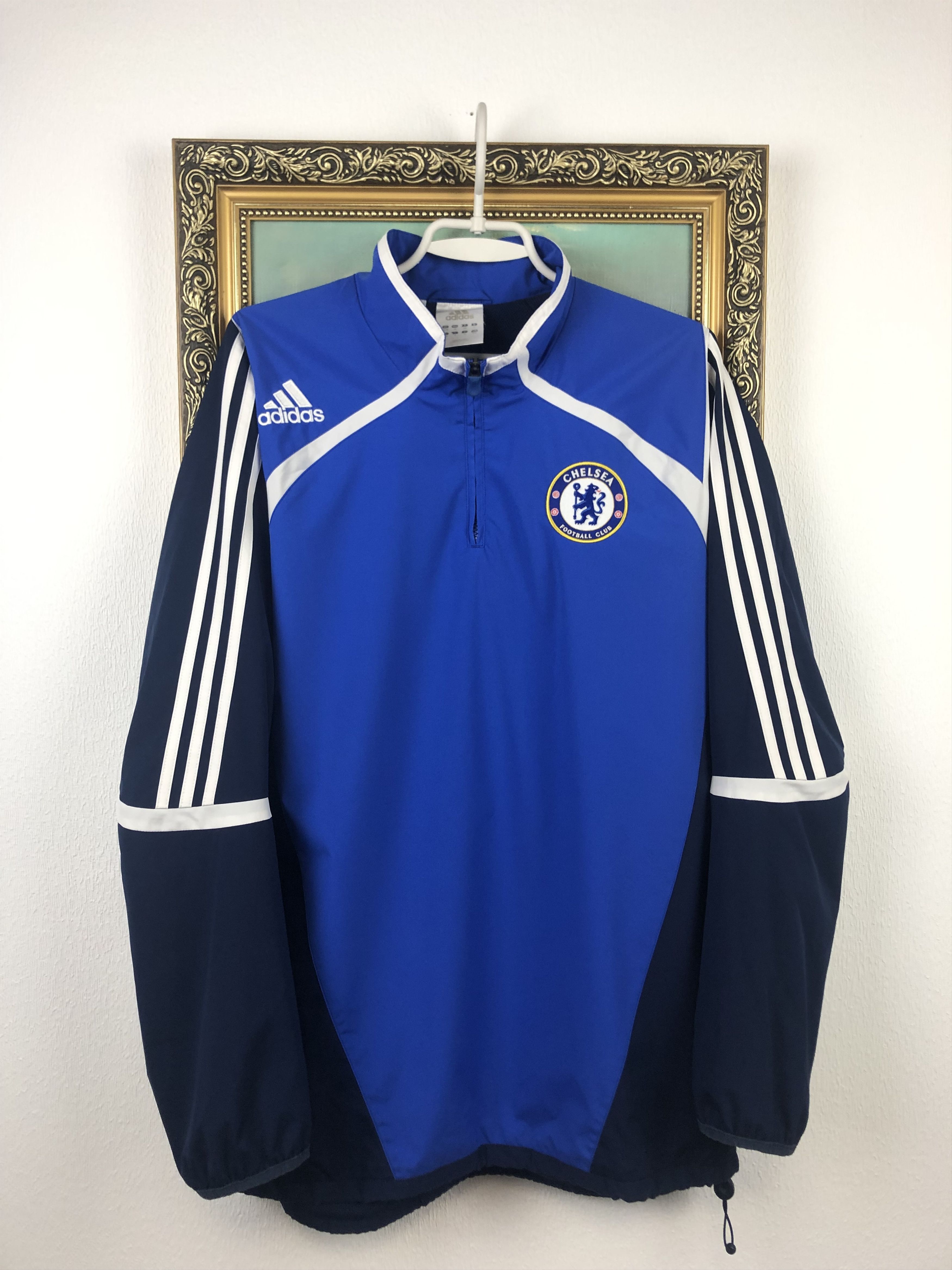 Adidas Vintage Chelsea Football Sweatshirt Soccer Jacket Rare Size US M / EU 48-50 / 2 - 1 Thumbnail