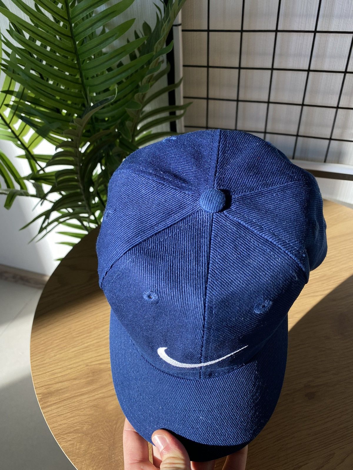 Nike × Vintage Nike Vintage 90’s Hat Navy Blue Logo Cap Rare Unisex OS Men Size ONE SIZE - 8 Thumbnail