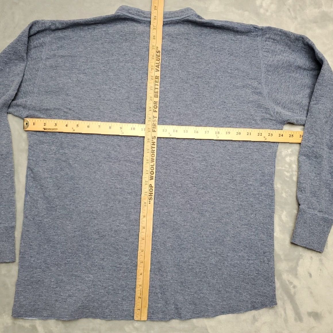 Vintage VINTAGE LL Bean River Shirt Men XL Tall Blue Henley Two Layer Long Sleeve Driver Shirt Size US L / EU 52-54 / 3 - 6 Thumbnail