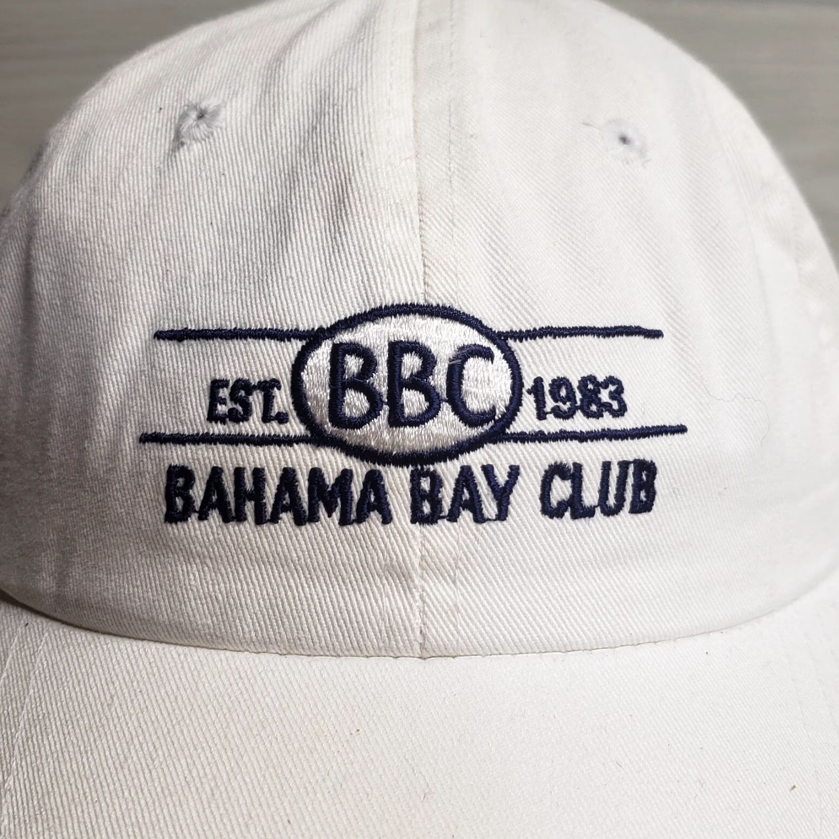 Vintage VINTAGE Unbranded Hat Baseball Cap White Adjustable Men BBC Bahama Bay Club NEW NEW Size ONE SIZE - 2 Thumbnail