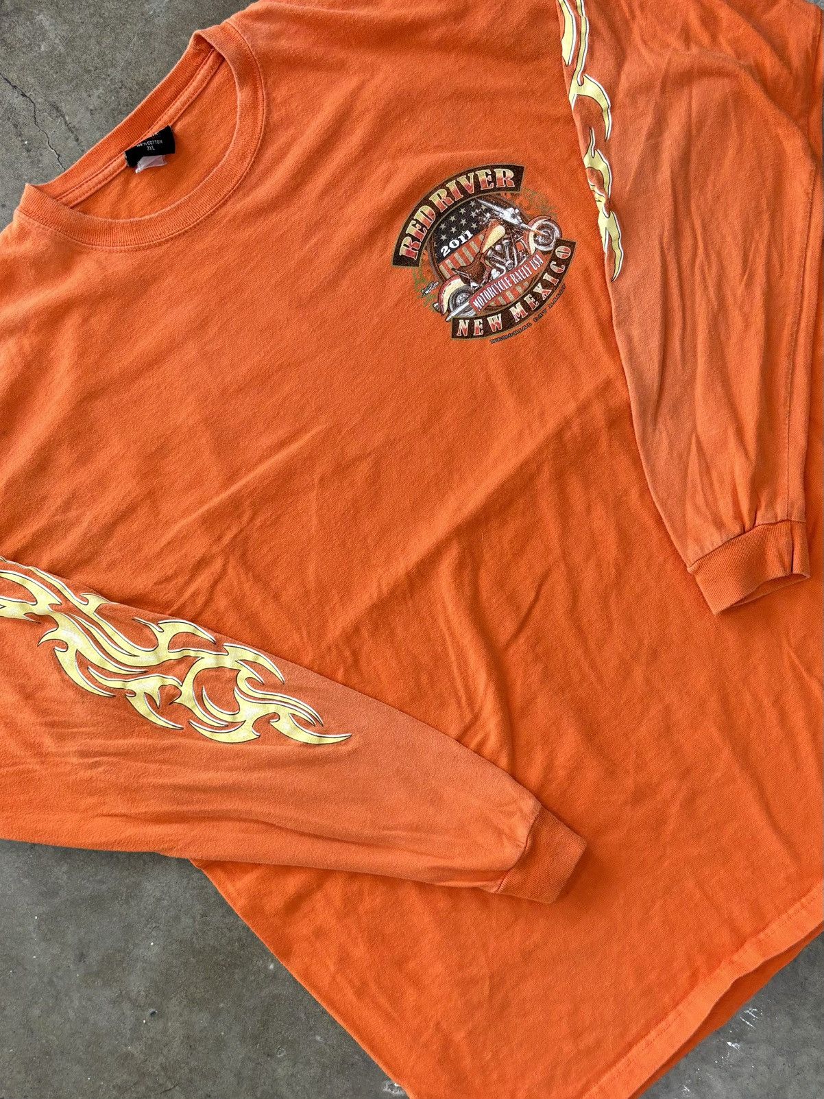 Vintage Red River Motorcycle Rally 2011 Flame Long Sleeve 3XL Size US XXL / EU 58 / 5 - 2 Thumbnail