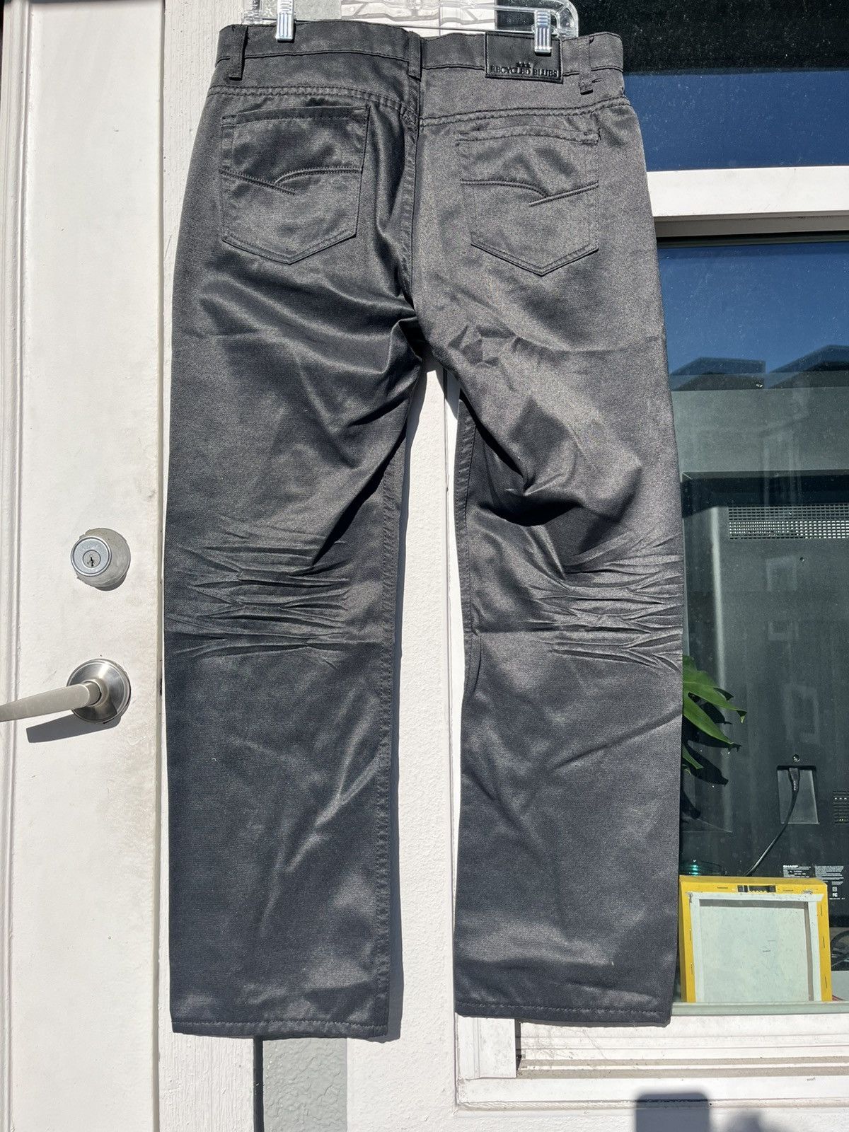 Other Gray shiny straight fit jeans 34x30 Size US 34 / EU 50 - 1 Thumbnail