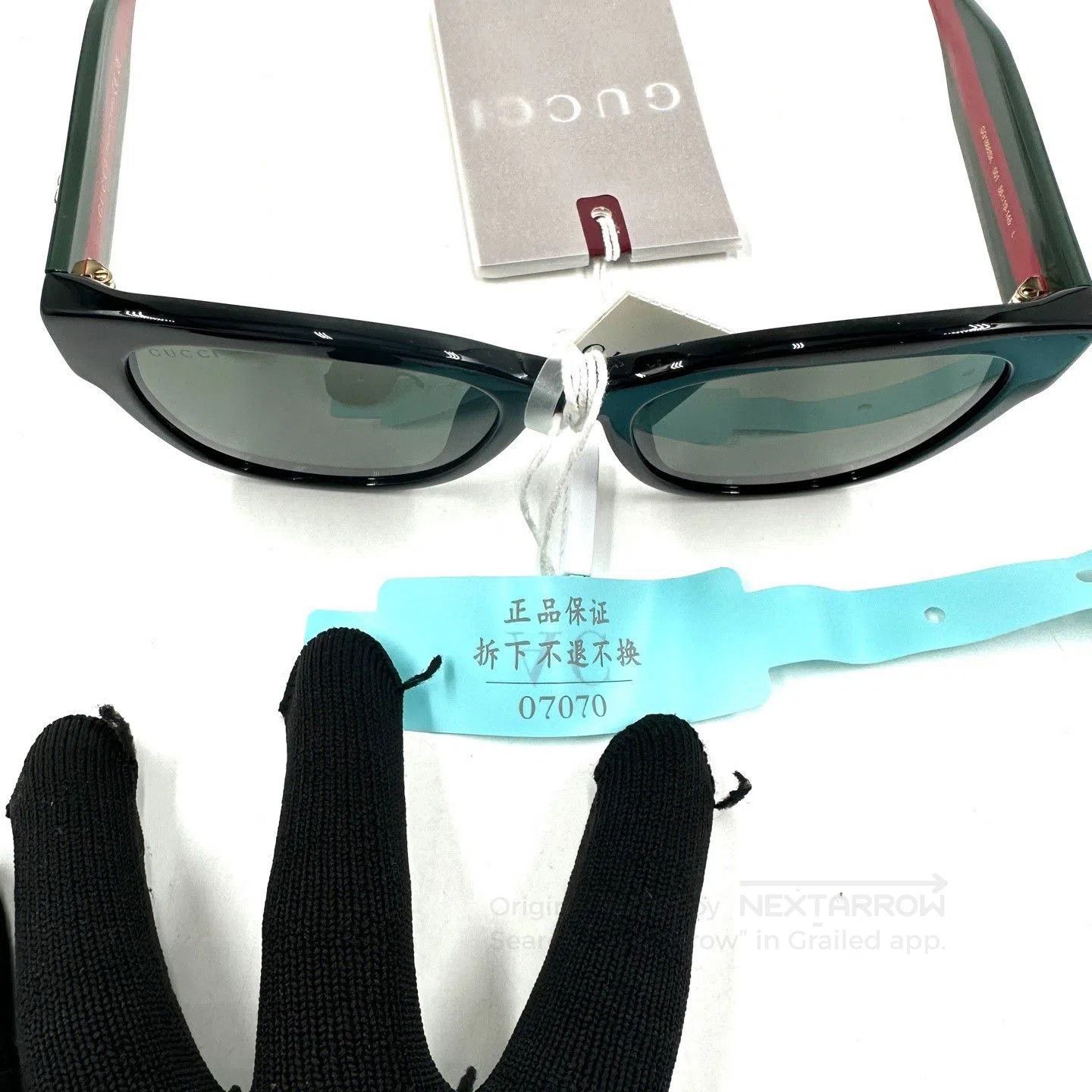 Gucci Gucci GG Logo Red Green Stripe Sunglasses. Size ONE SIZE - 9 Thumbnail