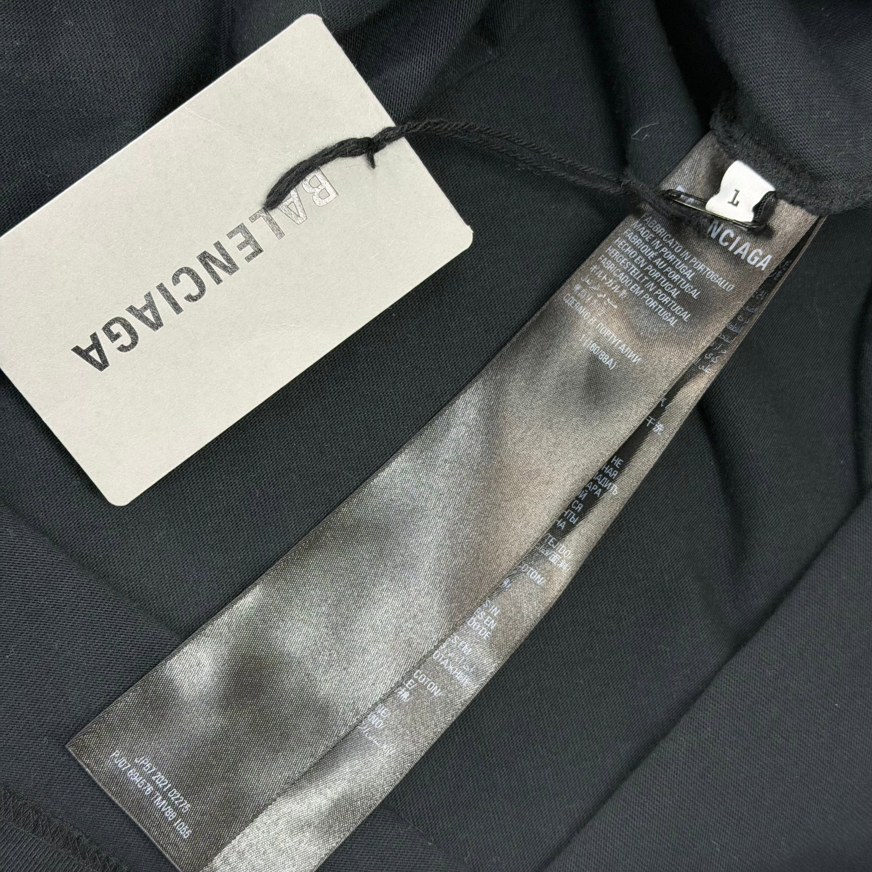 Balenciaga Balenciaga Metal Paint Black Tee 1 (L) Size US L / EU 52-54 / 3 - 6 Thumbnail